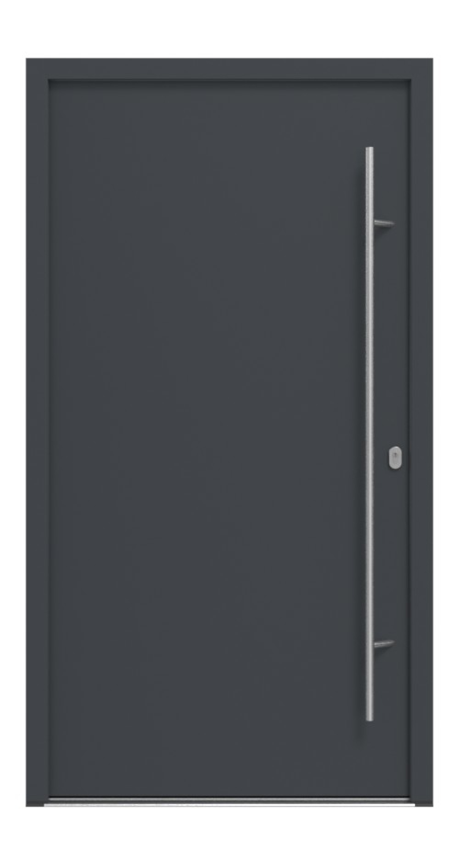 Haustür System S68 ZL ARCTIC Artemida RAL 7016-RAL 7016 Frontansicht außen