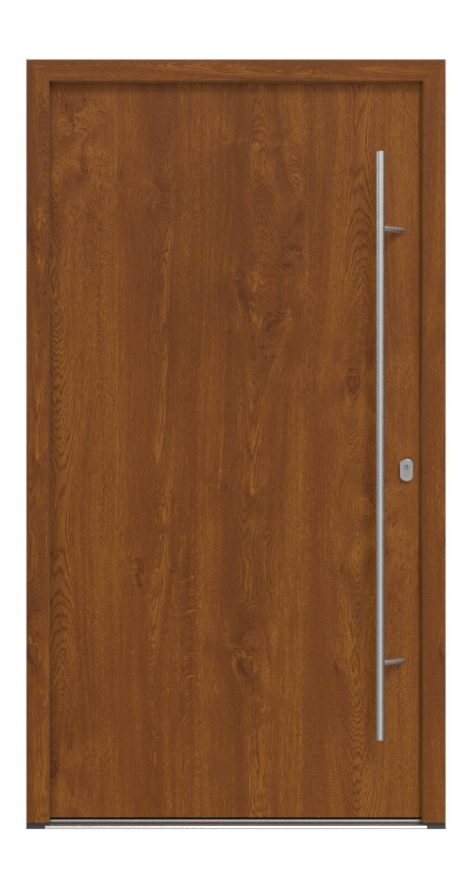 Haustür System S68 ZL ARCTIC Artemida Golden Oak-Golden Oak Frontansicht außen