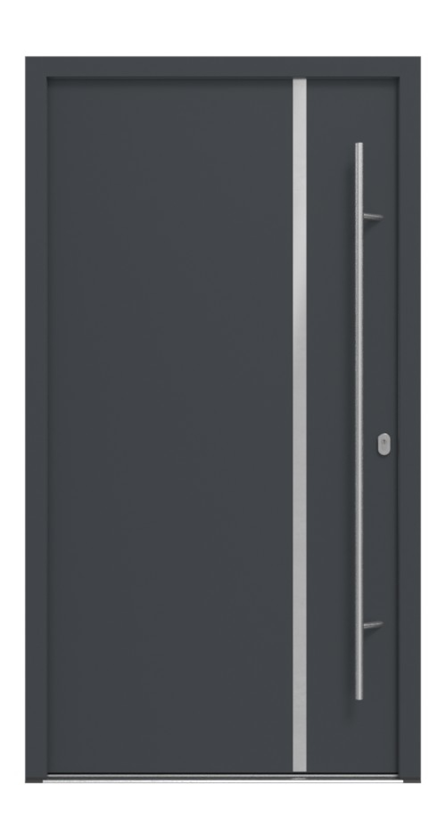 Haustür System S68 ZL ARCTIC Hebe RAL 7016-RAL 7016 Frontansicht außen