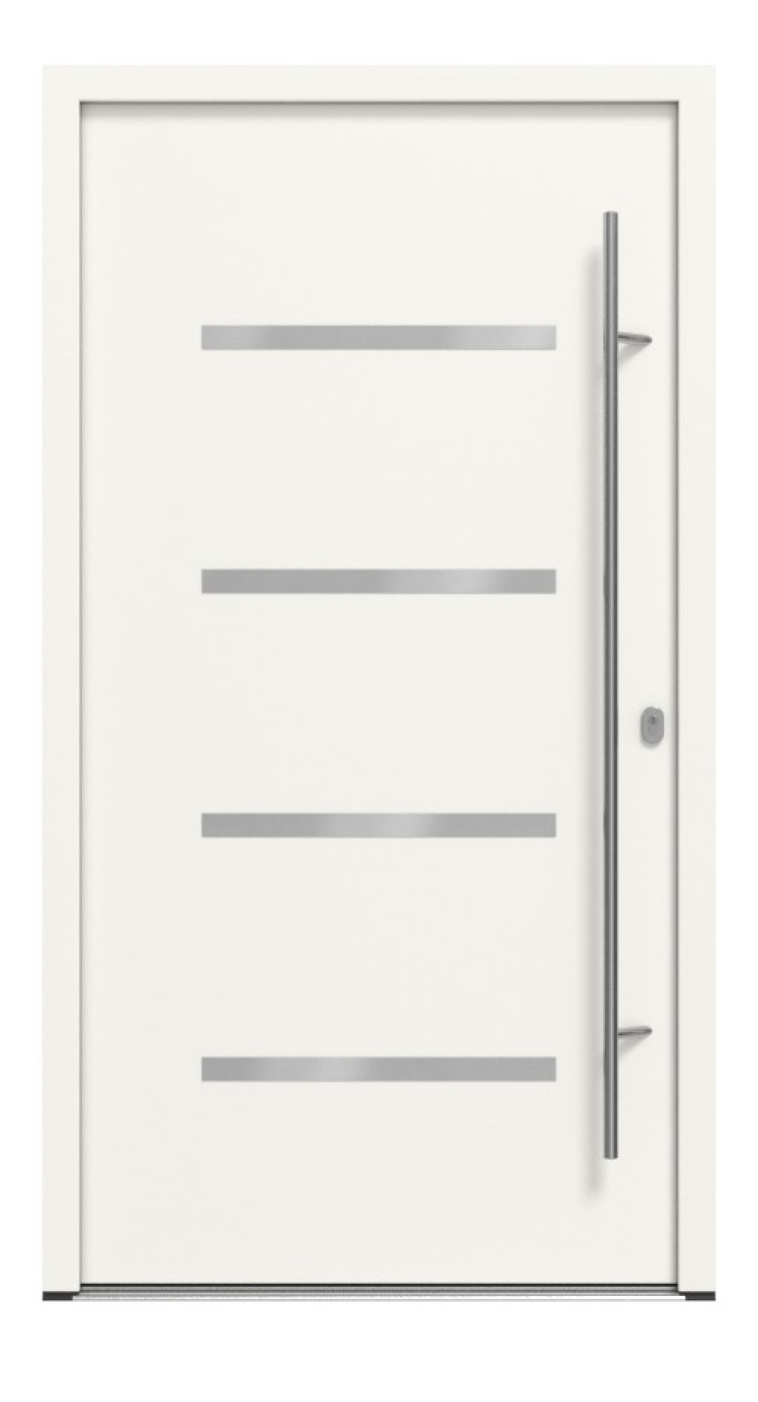 Haustür System S68 ZL ARCTIC Westa RAL 9016-RAL 9016 Frontansicht außen