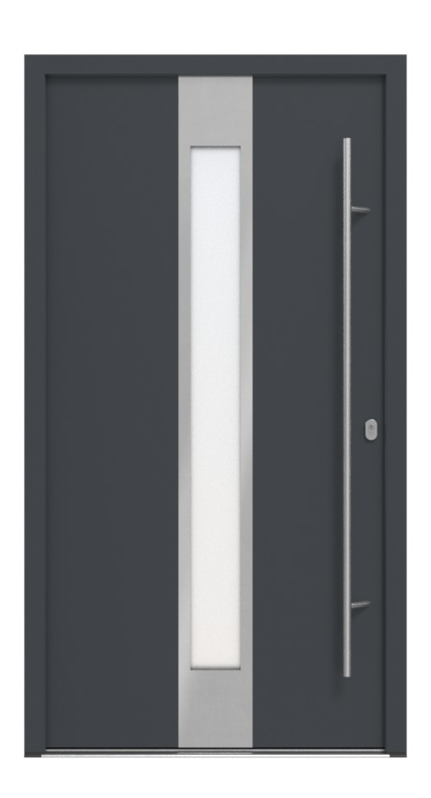 Haustür System S68 ZL ARCTIC Neptun RAL 7016-RAL 7016 Frontansicht außen