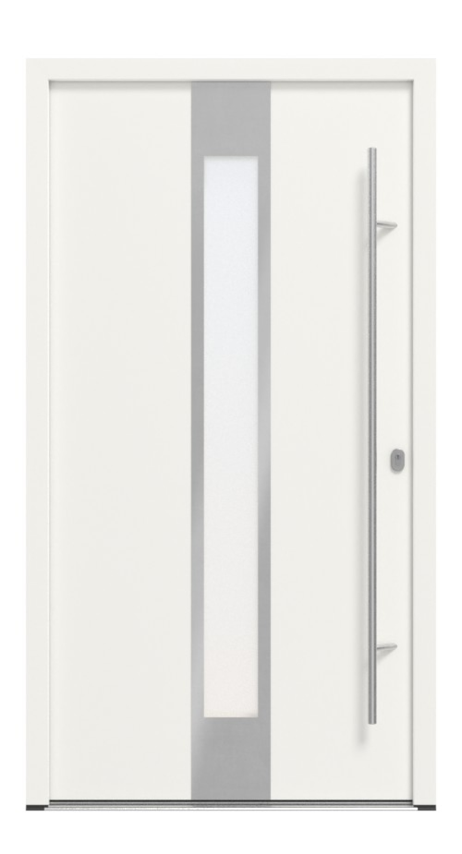 Haustür System S68 ZL ARCTIC Neptun RAL 9016-RAL 9016 Frontansicht außen