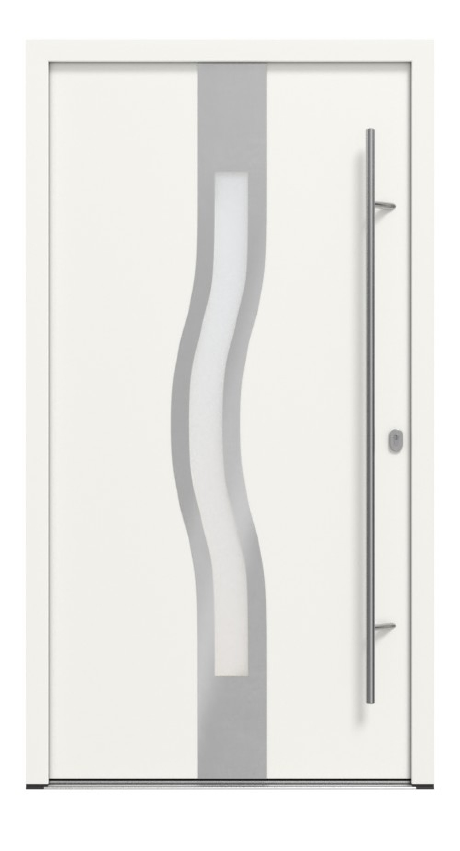 Haustür System S68 ZL ARCTIC Olimpia RAL 9016-RAL 9016 Frontansicht außen