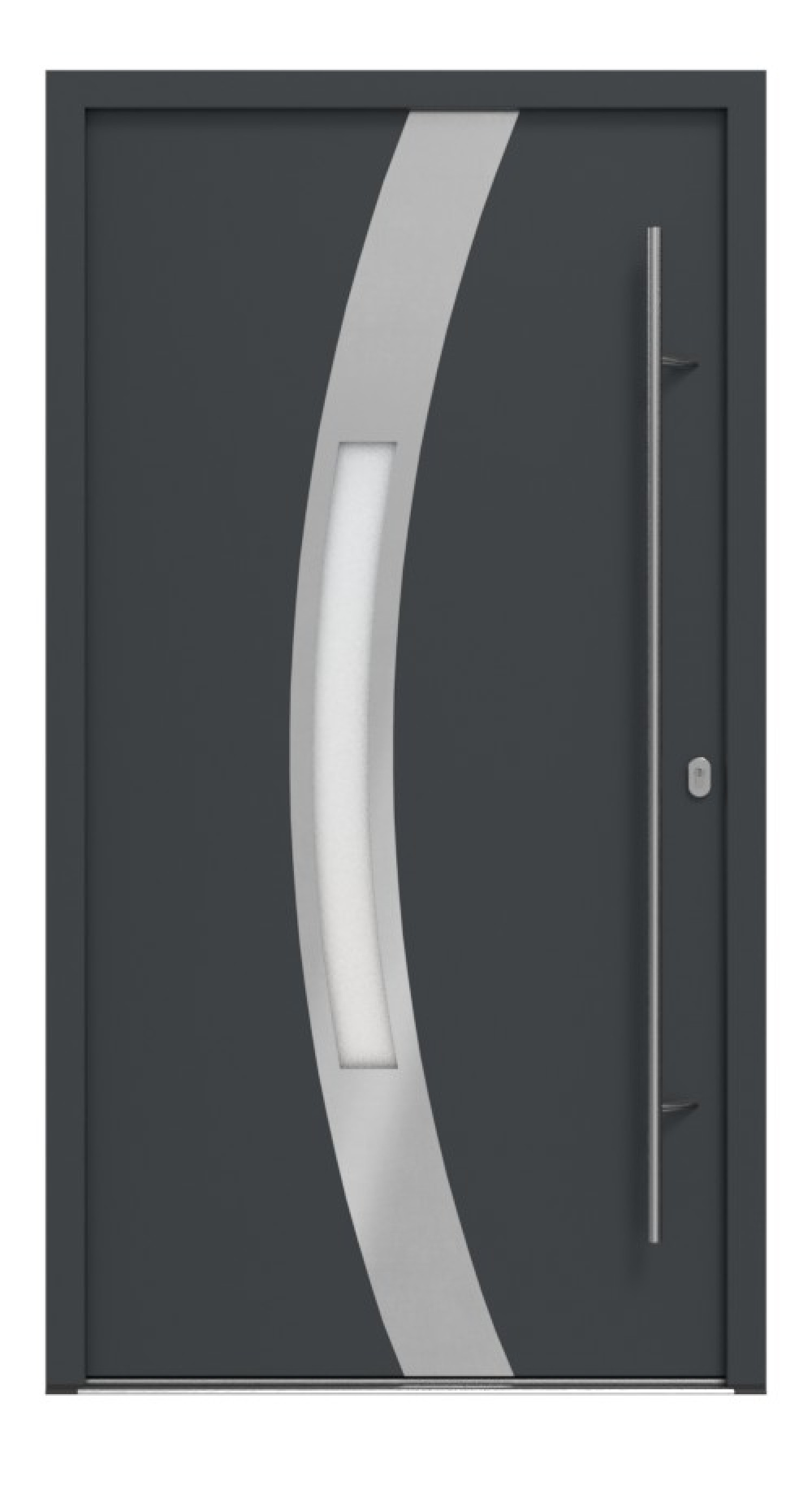 Haustür System S68 ZL ARCTIC Idalia RAL 7016-RAL 7016 Frontansicht außen
