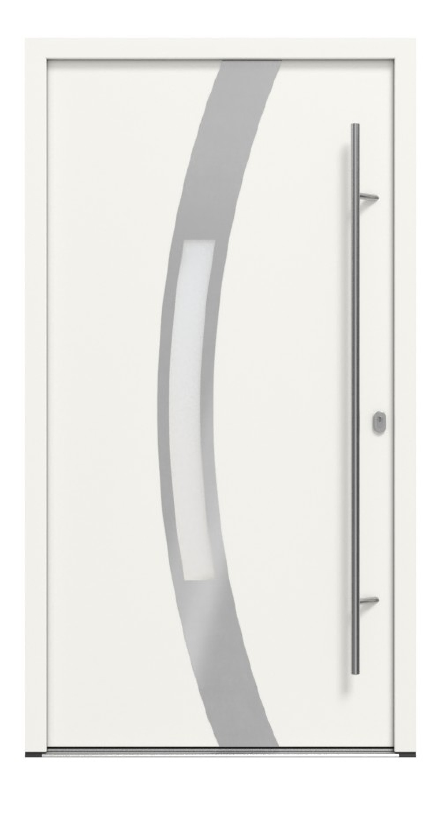 Haustür System S68 ZL ARCTIC Idalia RAL 9016-RAL 9016 Frontansicht außen