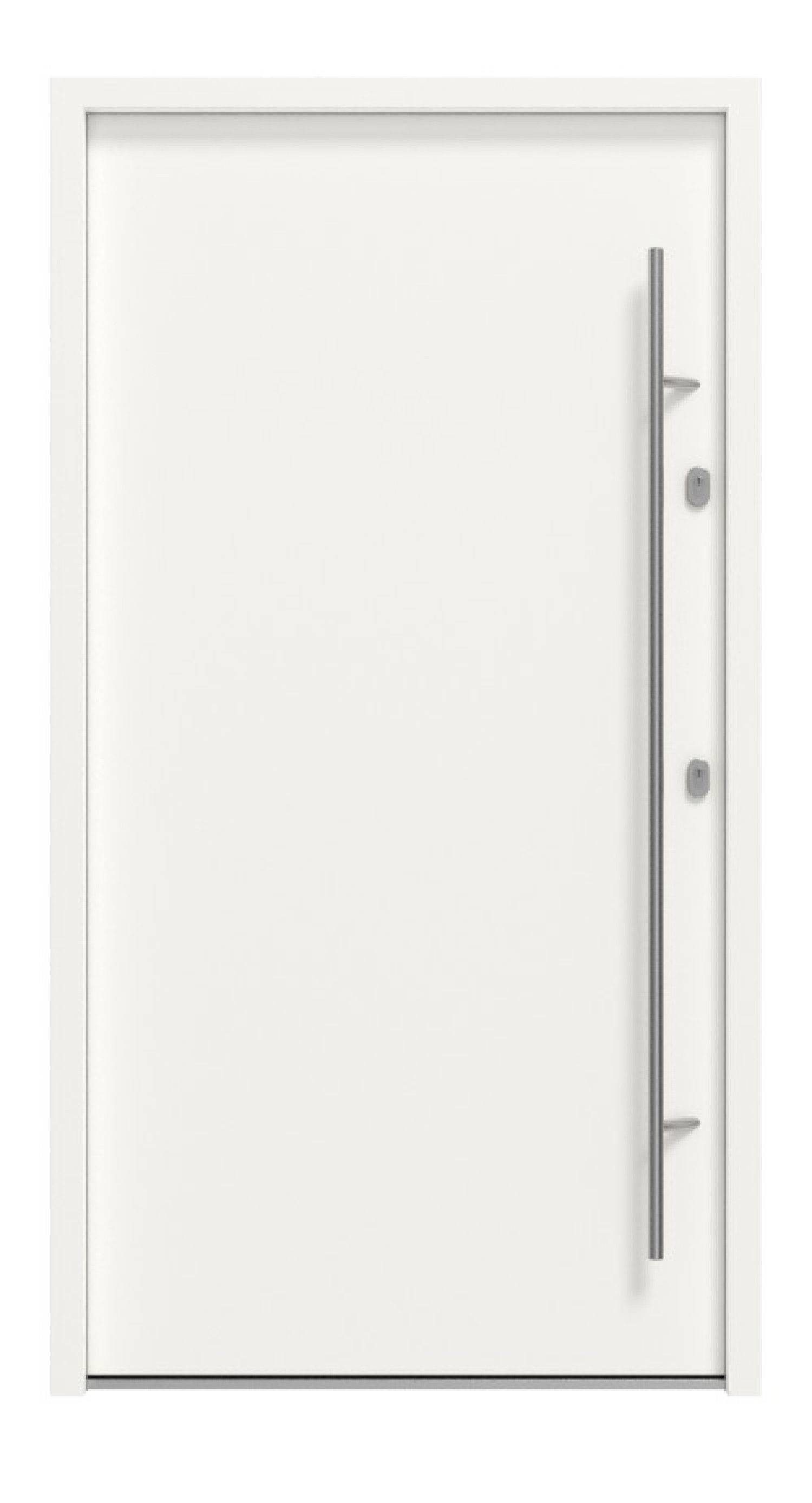 Haustür System S68 2ZA Artemida RAL 9016-RAL 9016 Frontansicht außen