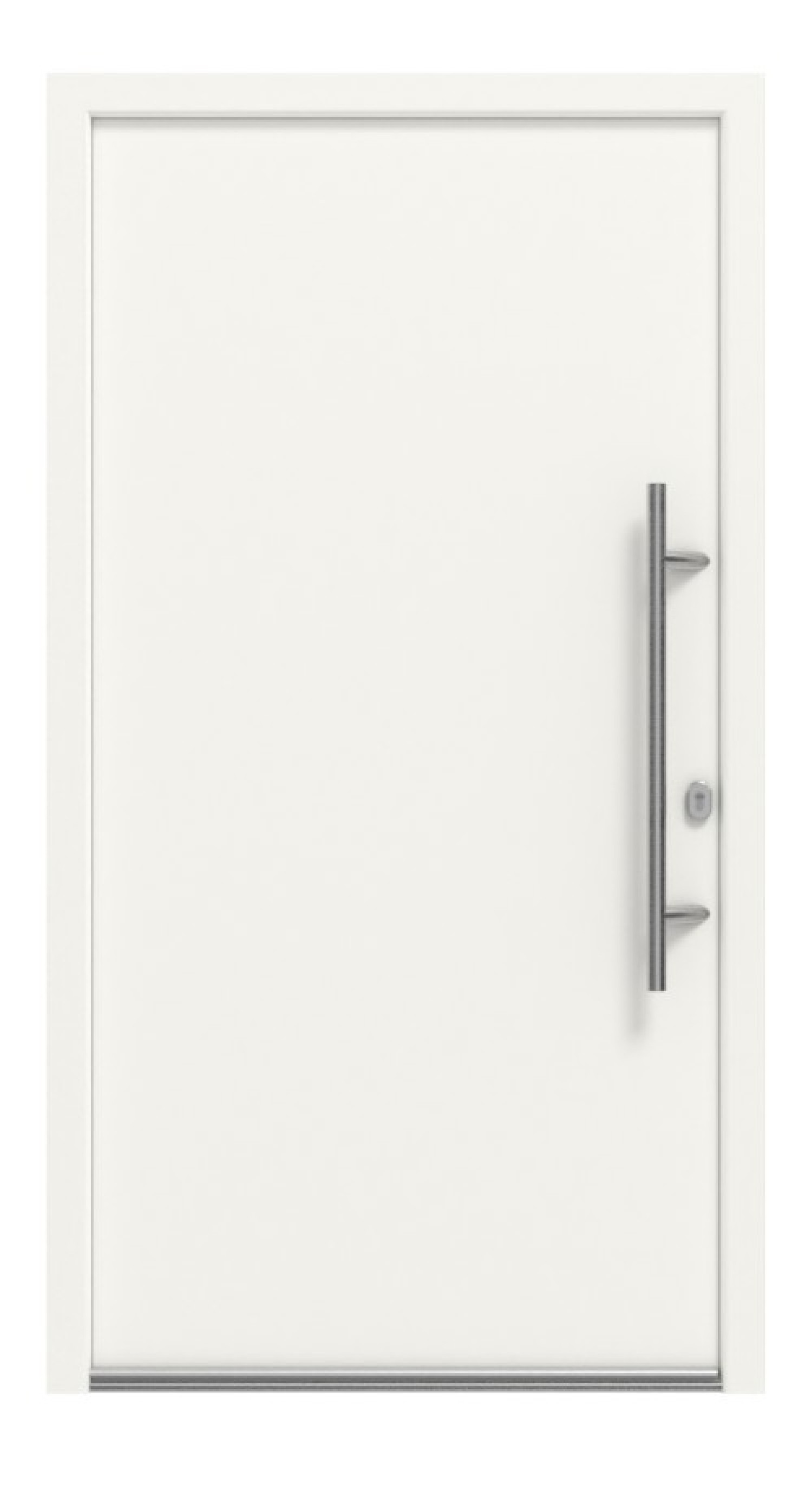 Haustür Smart AL-101 RAL 9016-RAL 9016 Frontansicht außen