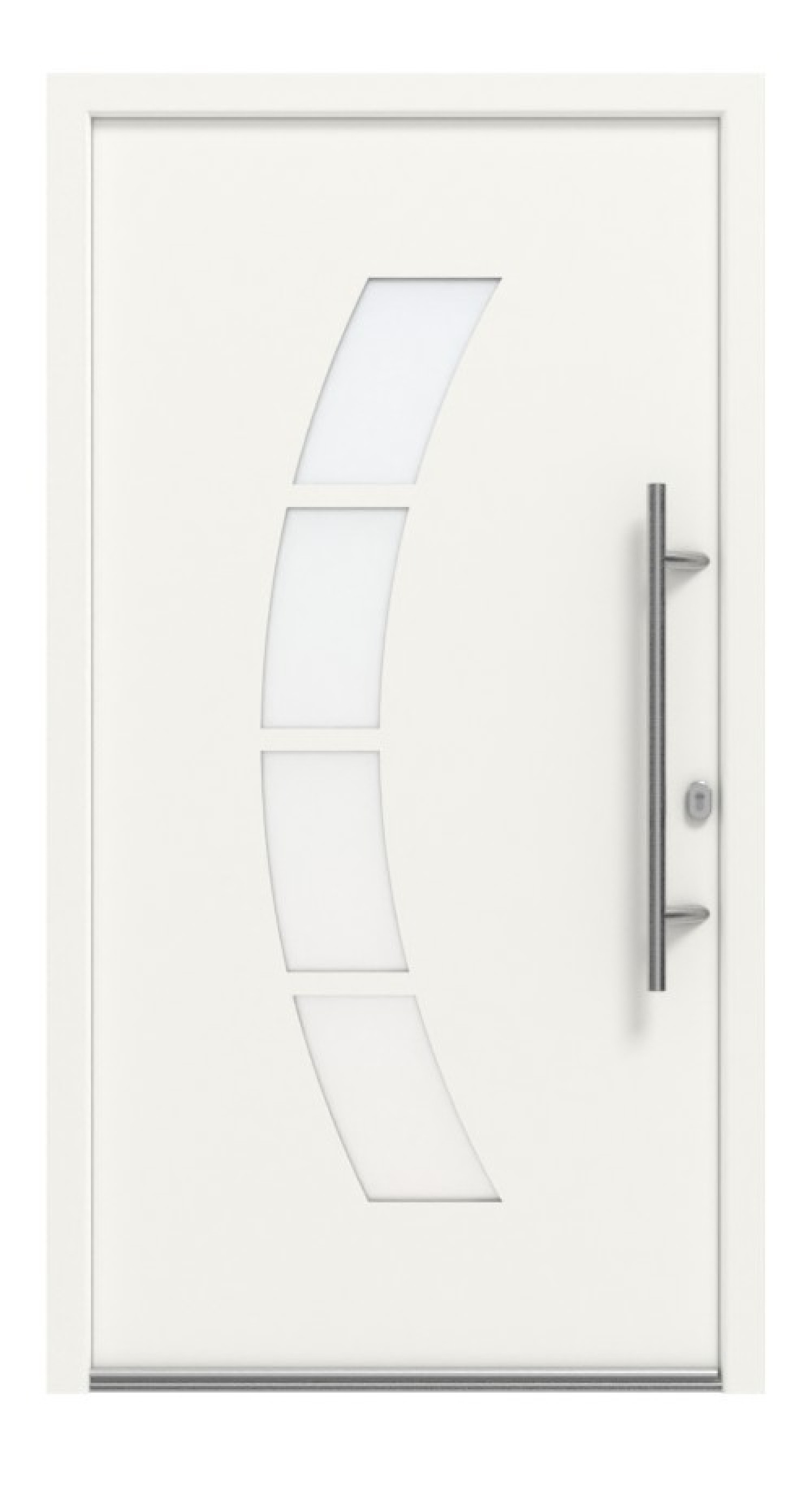Haustür Smart AL-107 RAL 9016-RAL 9016 Frontansicht außen