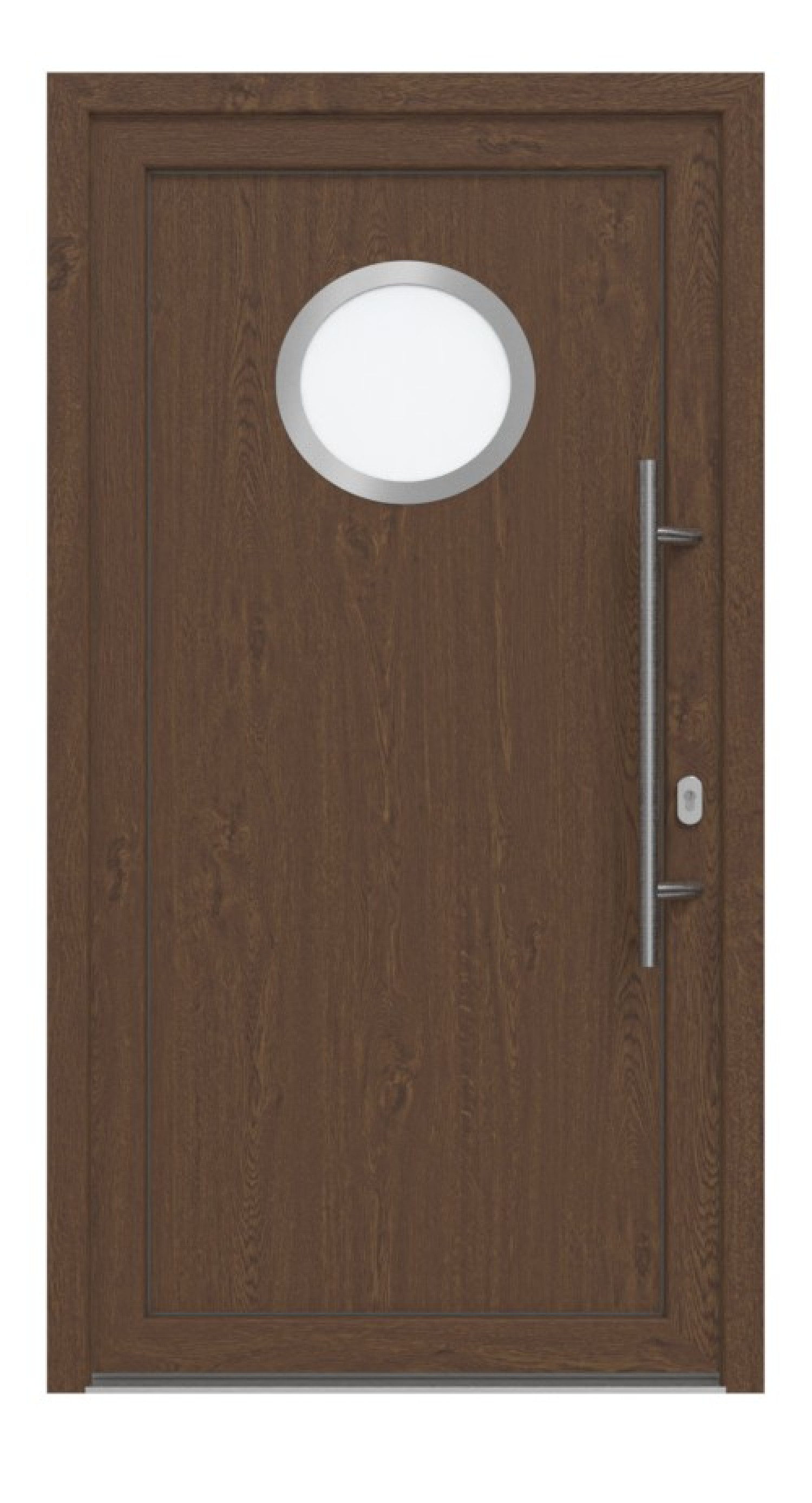 Haustür Kunststoff Premium F011 Sherwood-RAL 9016 Frontansicht außen