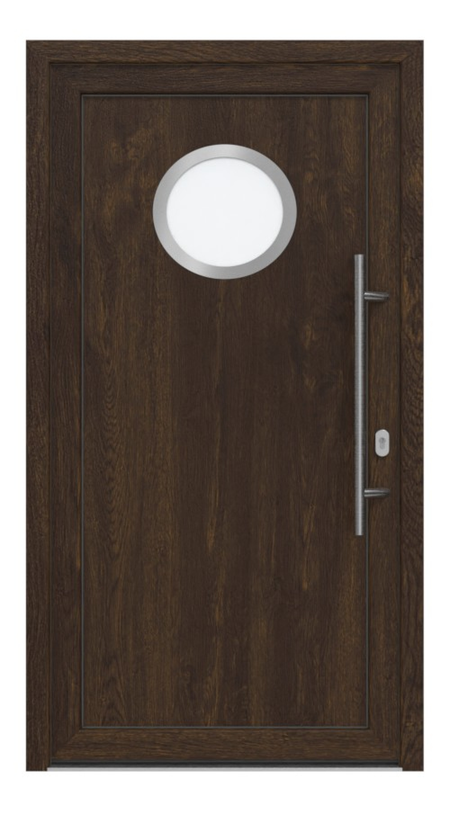 Haustür Kunststoff Premium F011 Brown Oak-Brown Oak Frontansicht außen