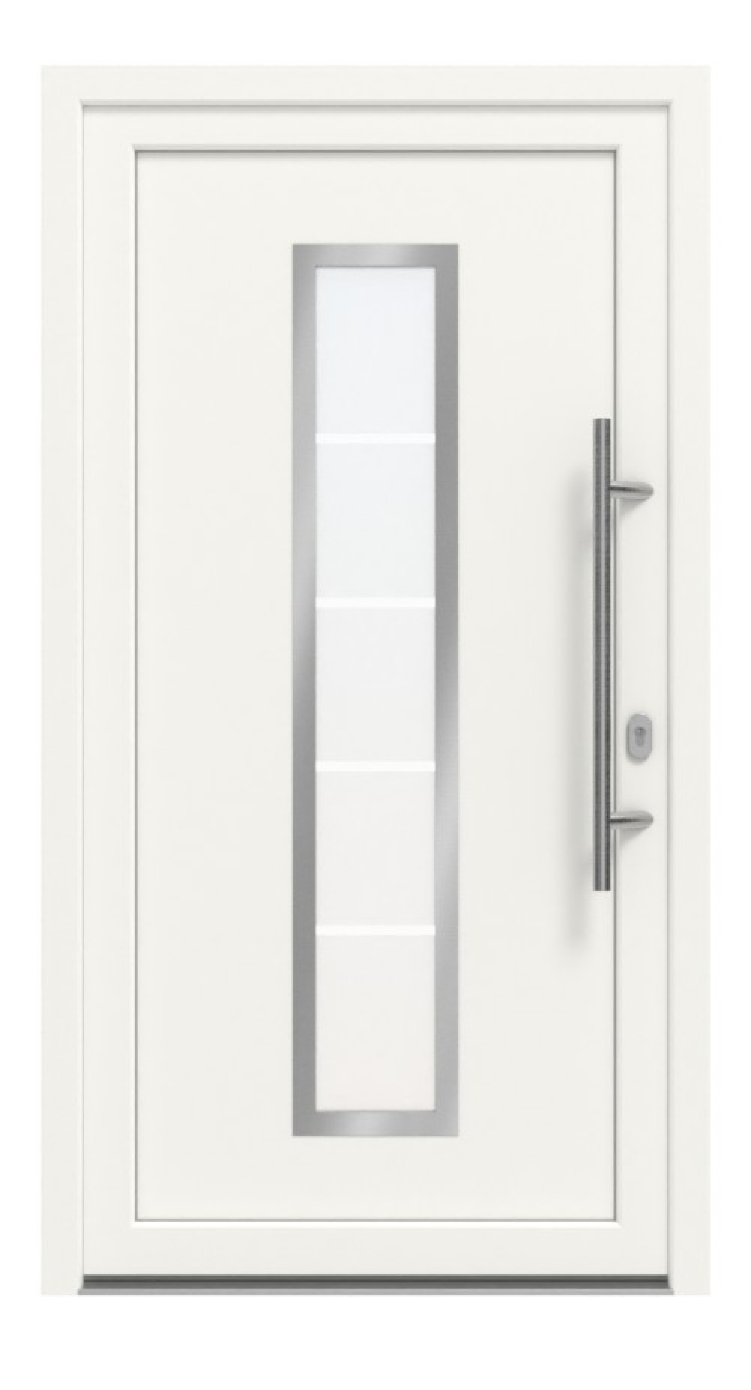 Haustür Kunststoff Premium F036 RAL 9016-RAL 9016 Frontansicht außen