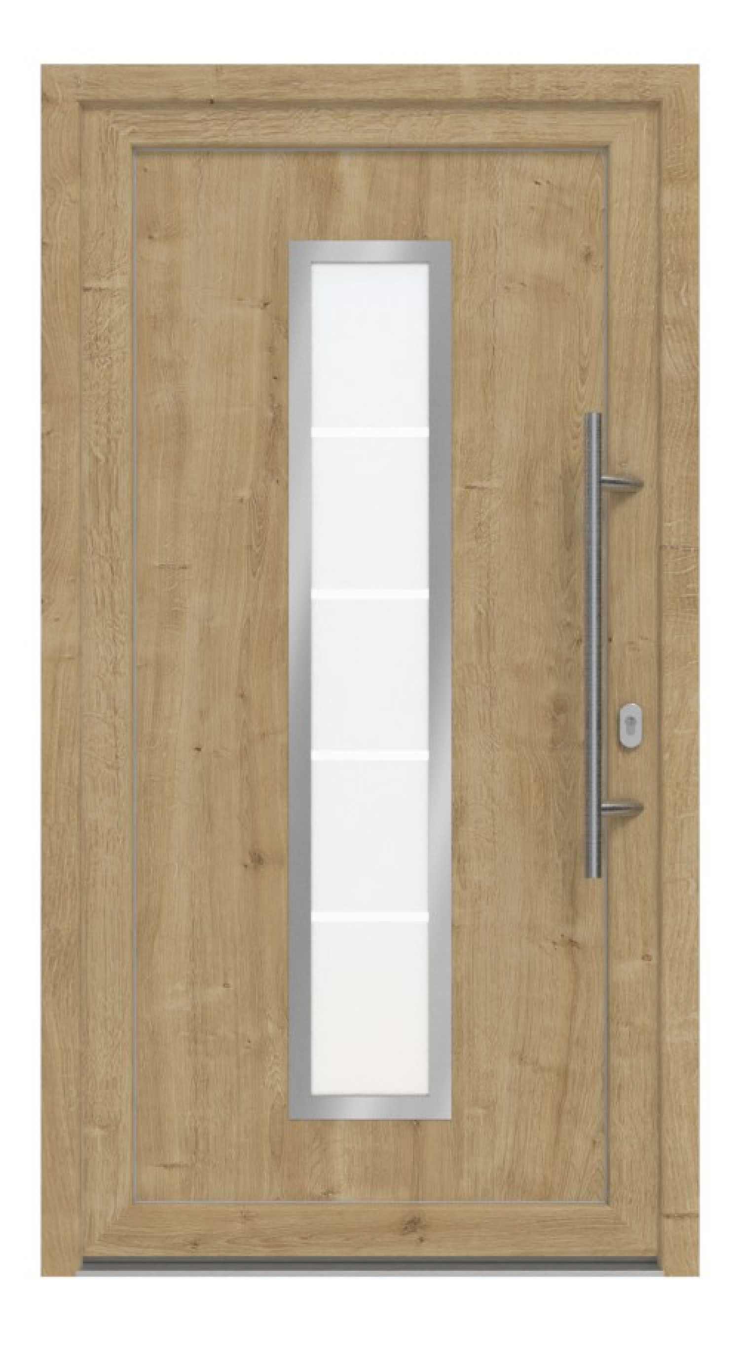 Haustür Kunststoff Premium F036 Polish Pine-Polish Pine Frontansicht außen