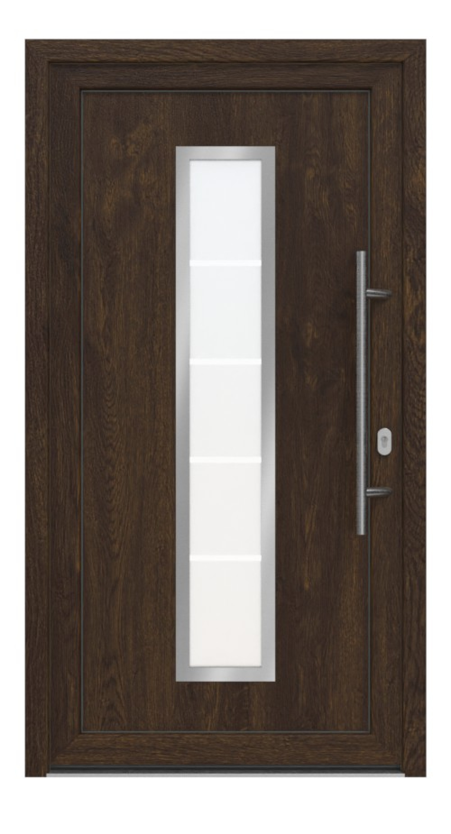 Haustür Kunststoff Premium F036 Brown Oak-Brown Oak Frontansicht außen