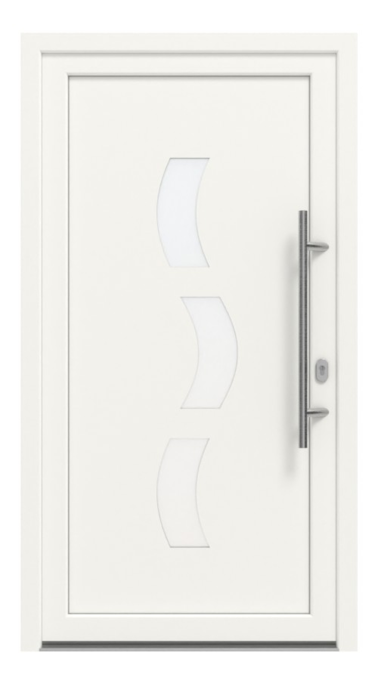 Haustür Kunststoff Premium F040 RAL 9016-RAL 9016 Frontansicht außen