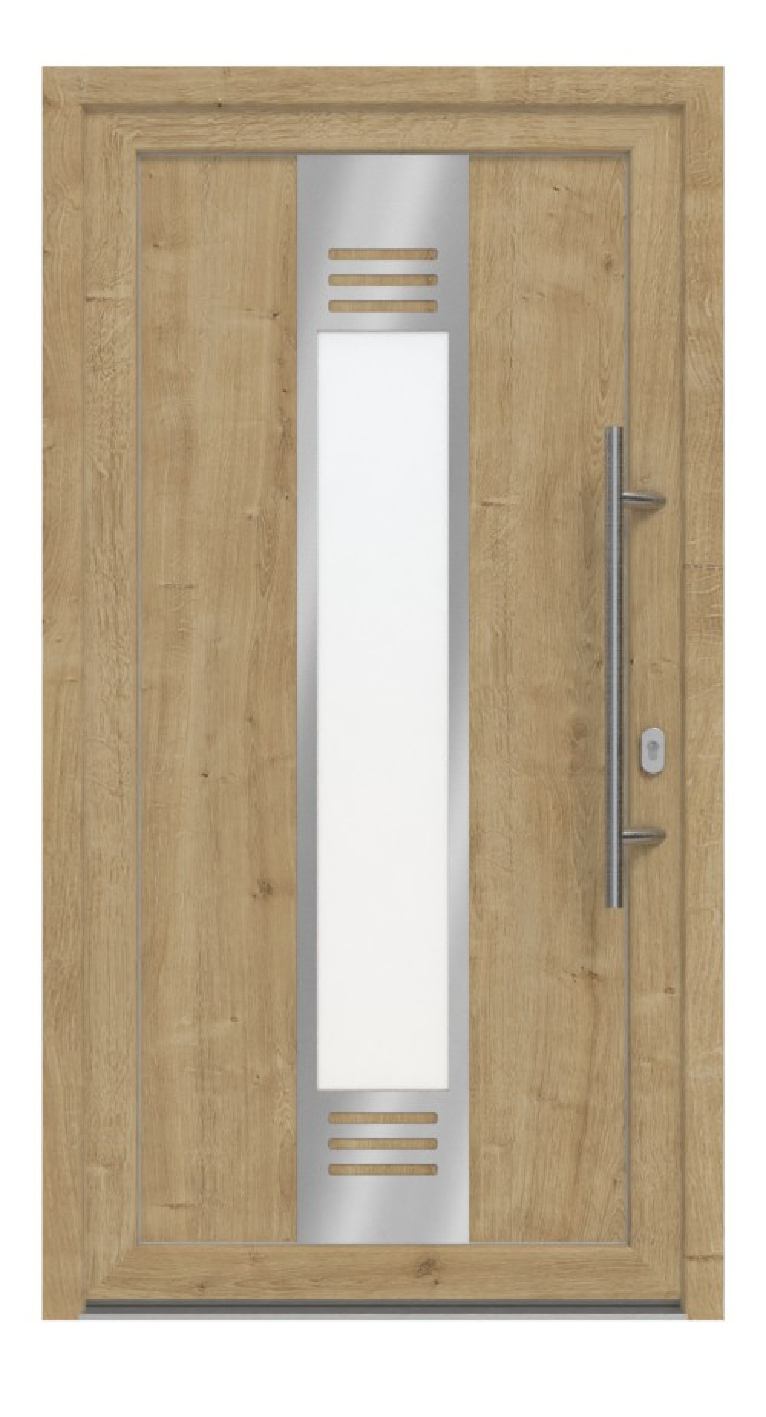Haustür Kunststoff Premium F052 Polish Pine-Polish Pine Frontansicht außen