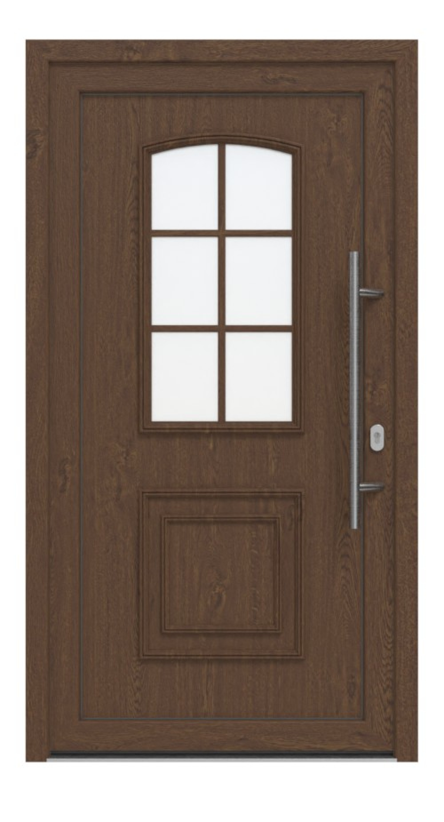 Haustür Kunststoff Premium T002 Sherwood-Sherwood Frontansicht außen