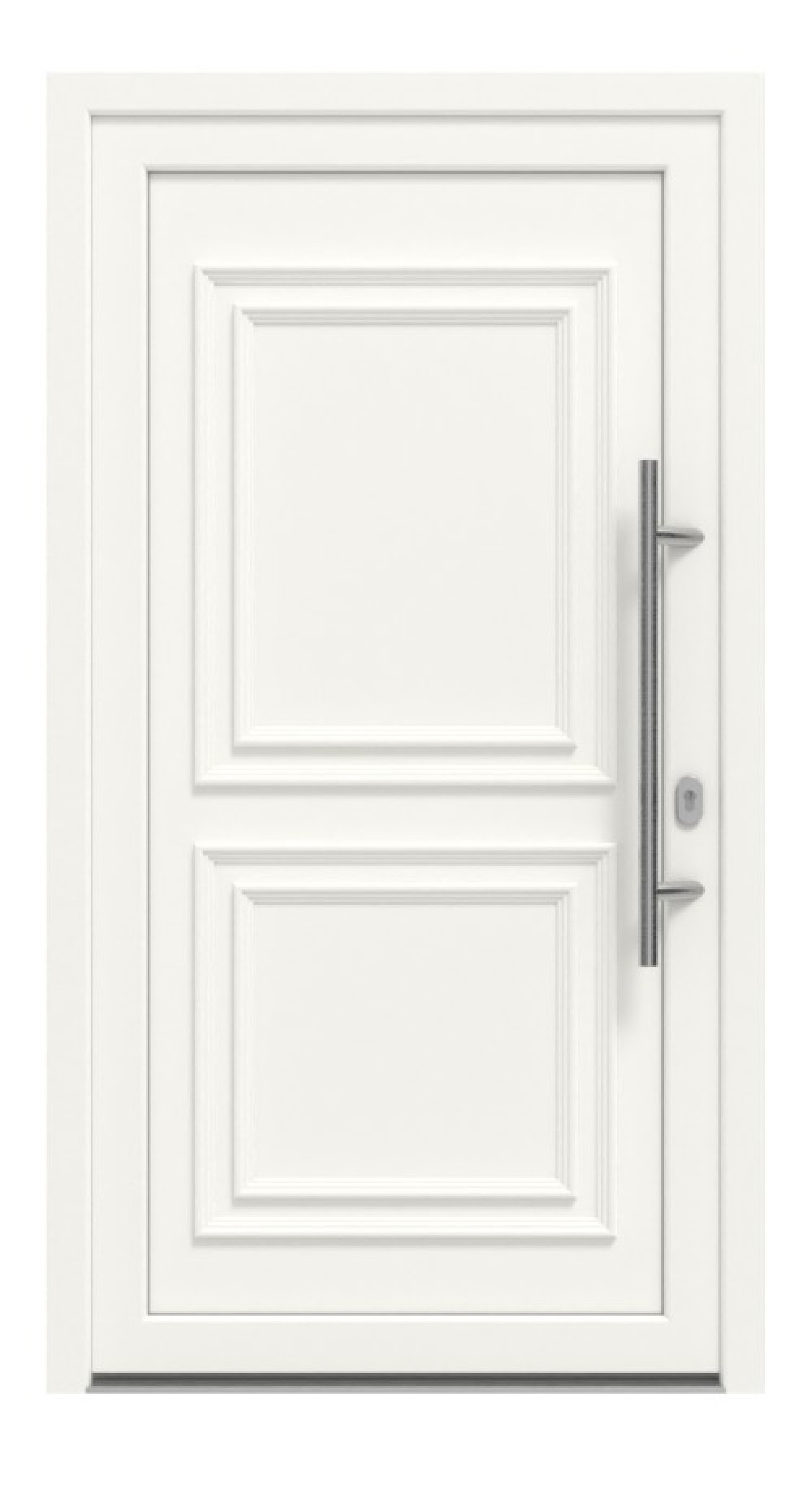 Haustür Kunststoff Premium T046 RAL 9016-RAL 9016 Frontansicht außen