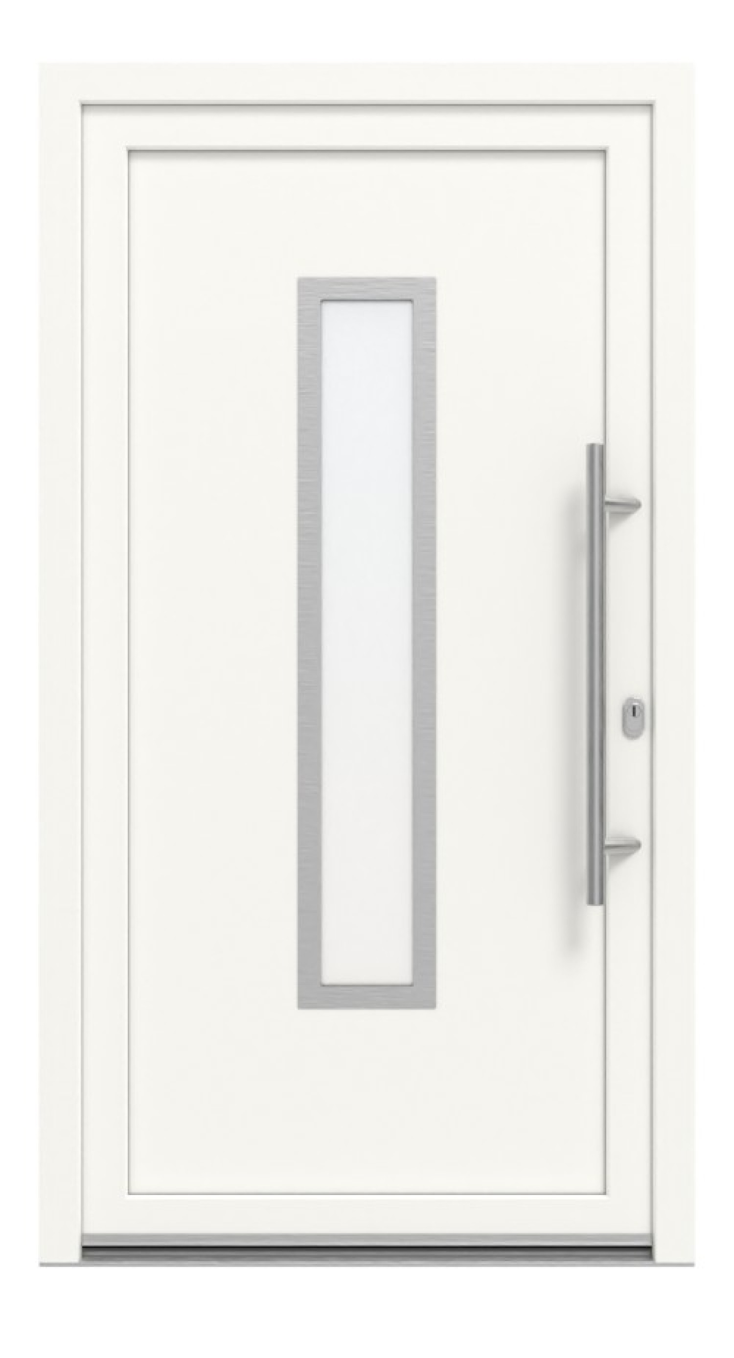 Meeth Haustür Optima 32 RAL 9016-RAL 9016 Frontansicht außen