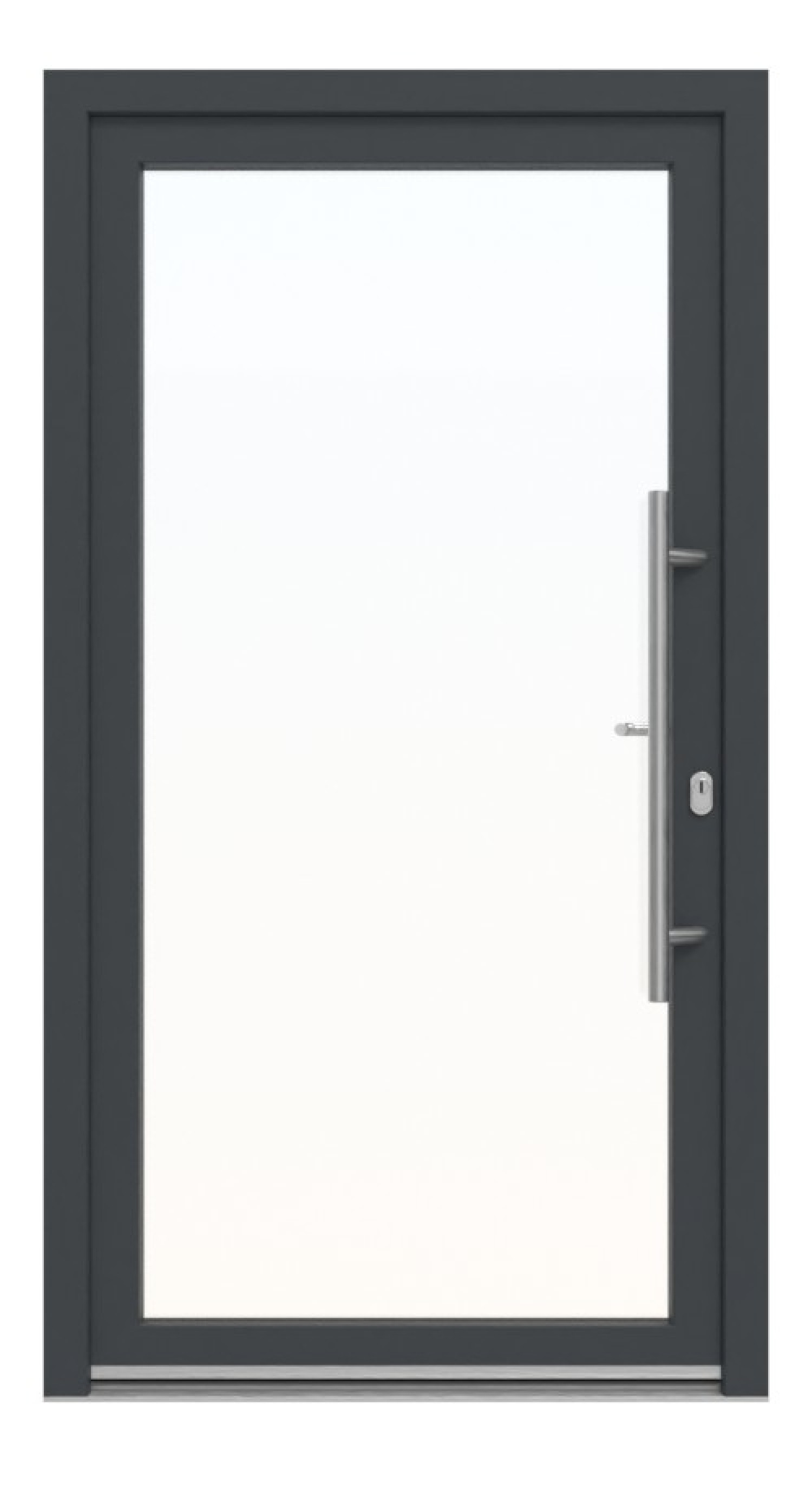 Meeth Haustür Optima 60 RAL 7016-RAL 9016 Frontansicht außen