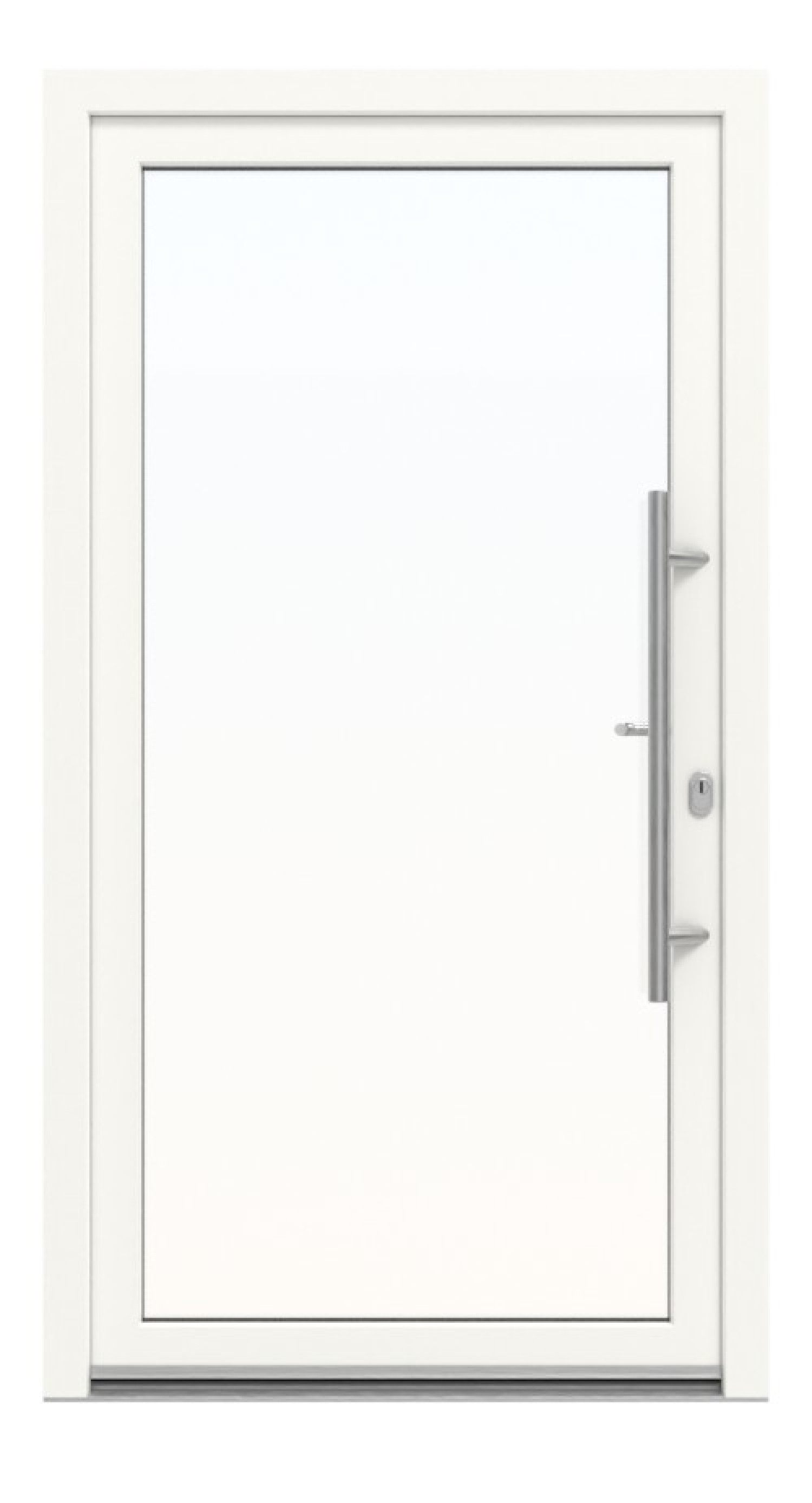 Meeth Haustür Optima 60 RAL 9016-RAL 9016 Frontansicht außen