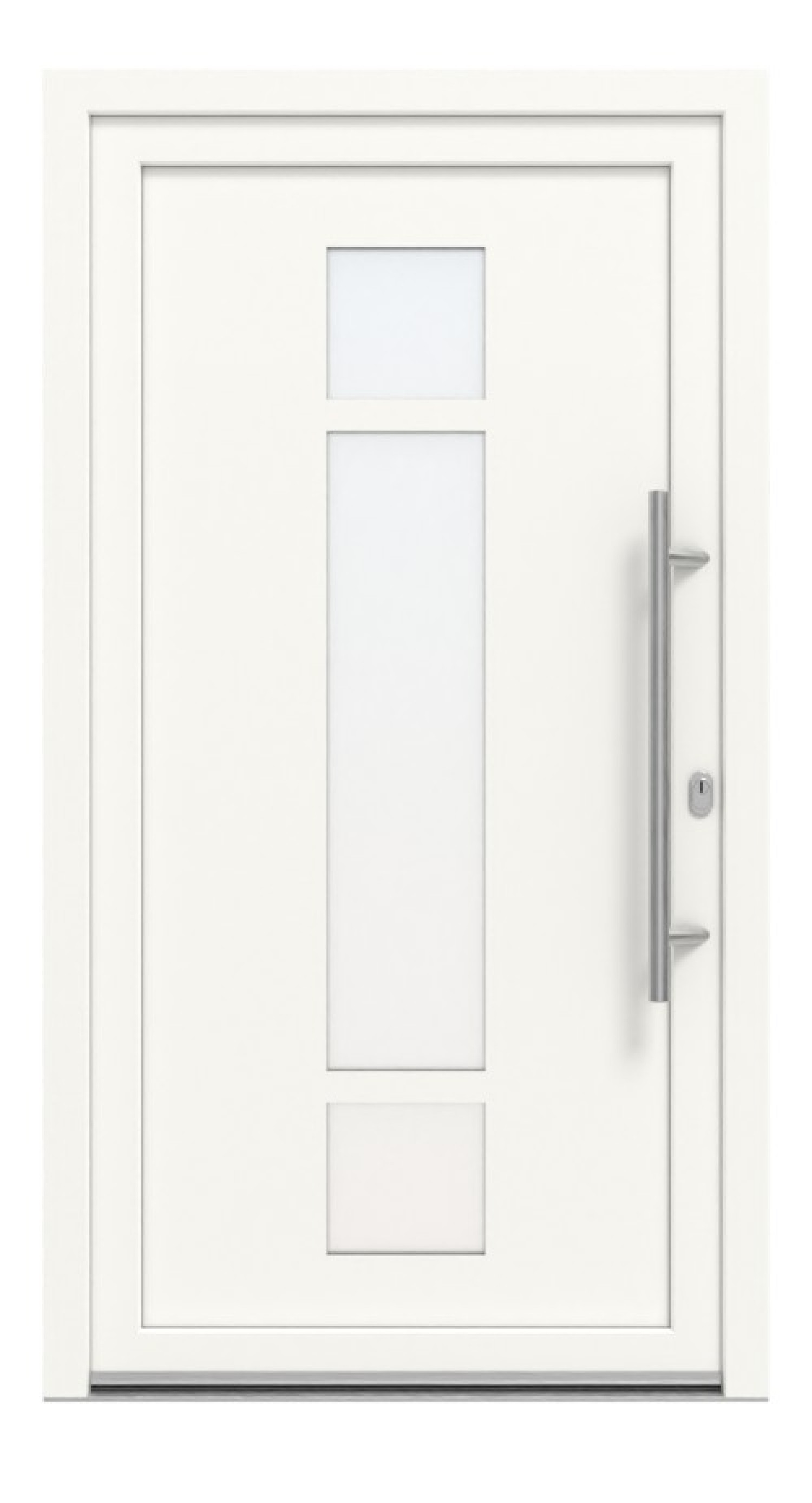 Meeth Haustür Optima Pro 102 RAL 9016-RAL 9016 Frontansicht außen