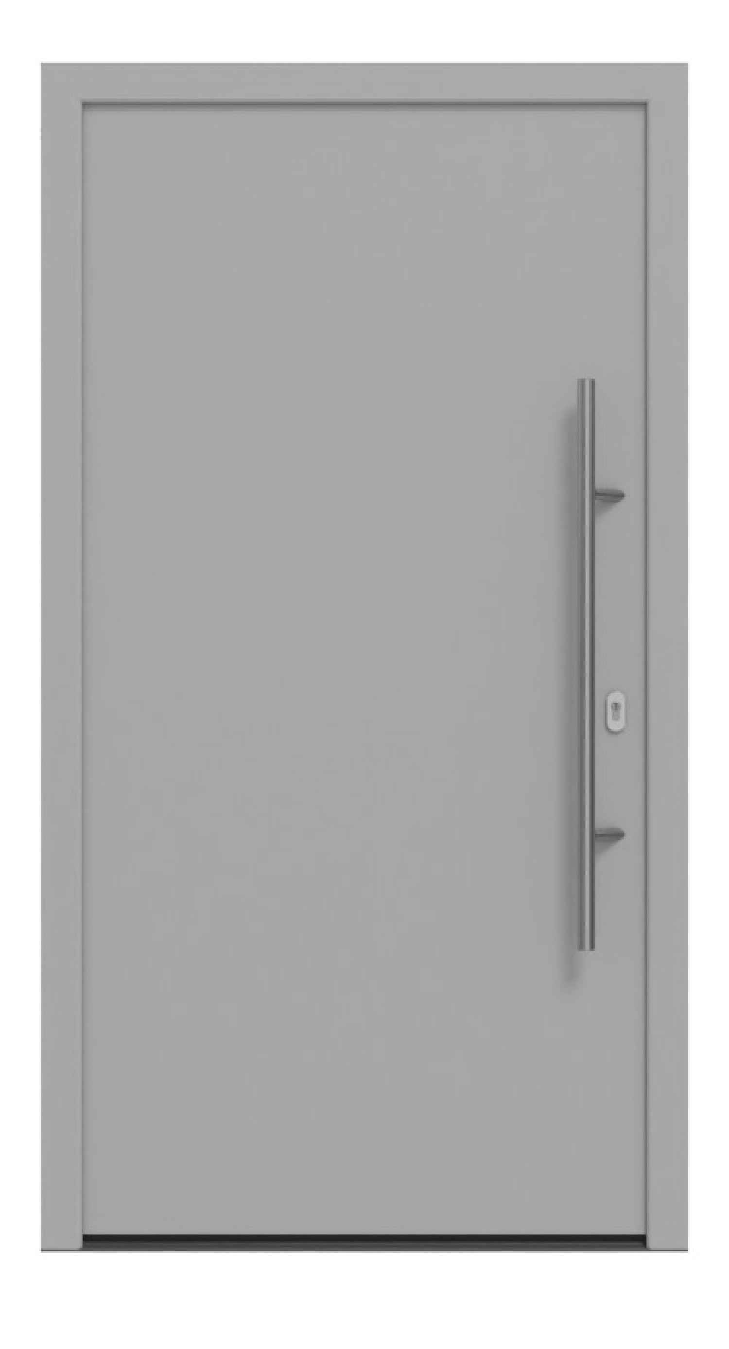 Hörmann Haustür ISOPRO IP 010 RAL 9006-RAL 9006 Frontansicht außen