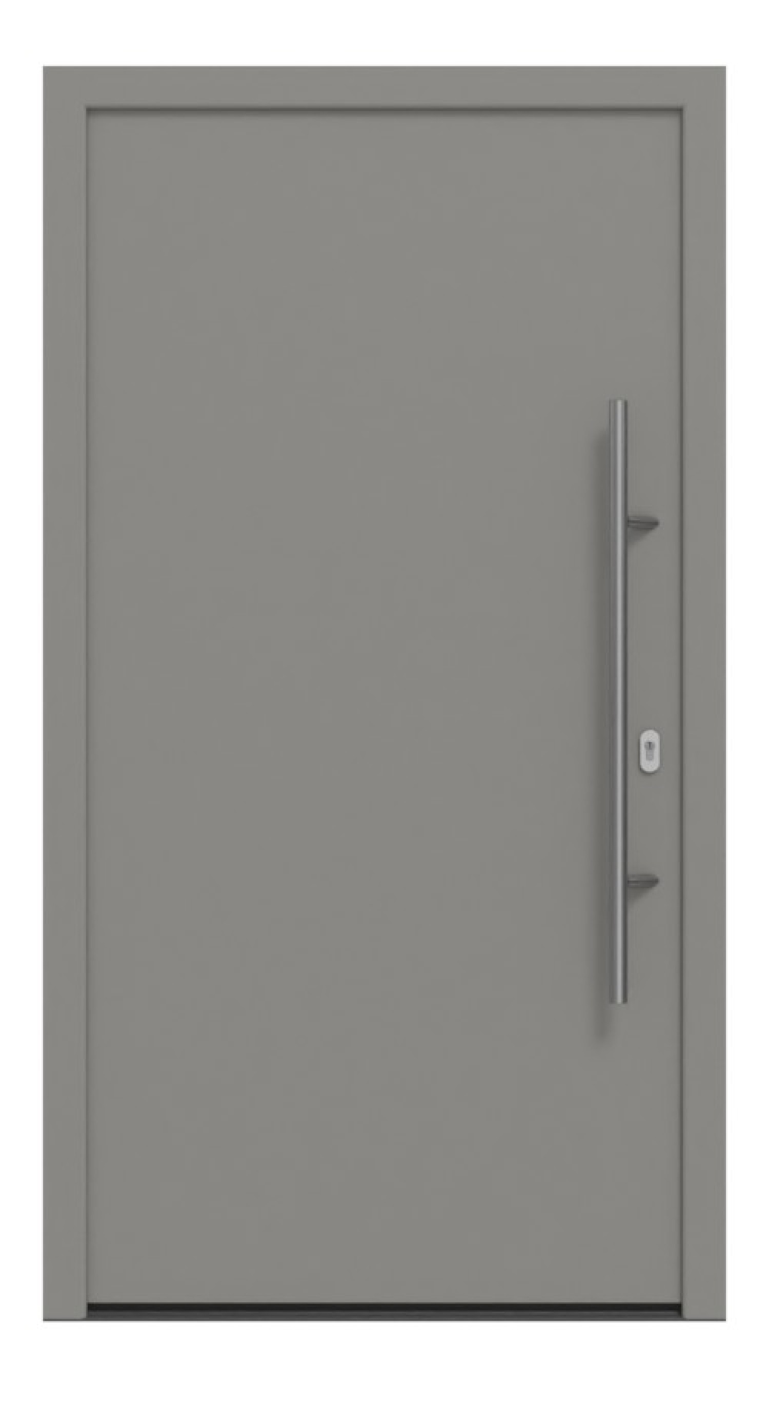 Hörmann Haustür ISOPRO IP 010 RAL 9007-RAL 9007 Frontansicht außen
