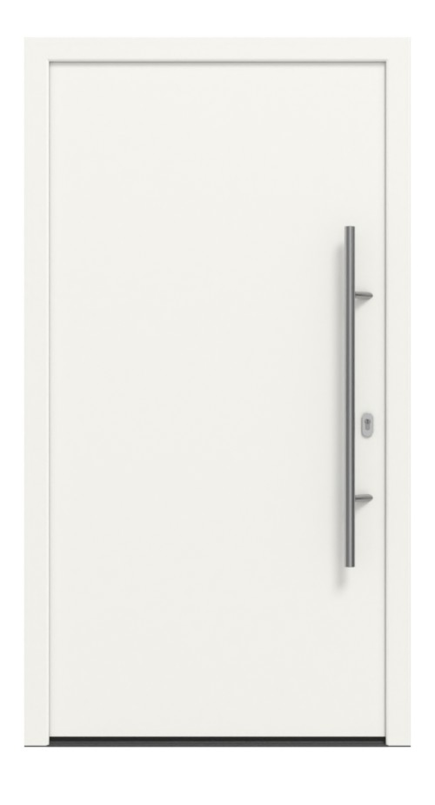 Hörmann Haustür ISOPRO IP 010 RAL 9016-RAL 9016 Frontansicht außen