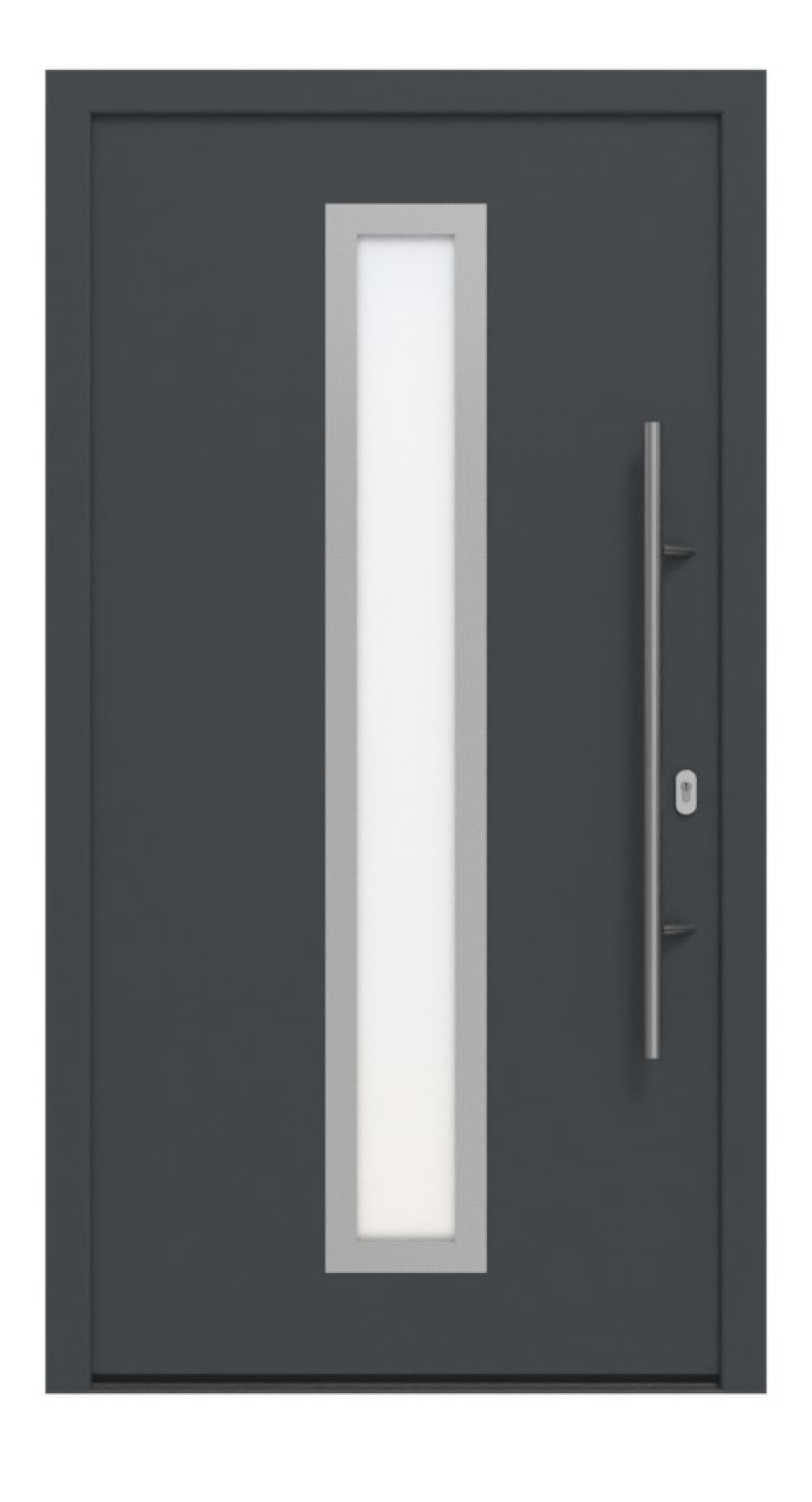 Hörmann Haustür ISOPRO IP 700 RAL 7016-RAL 7016 Frontansicht außen