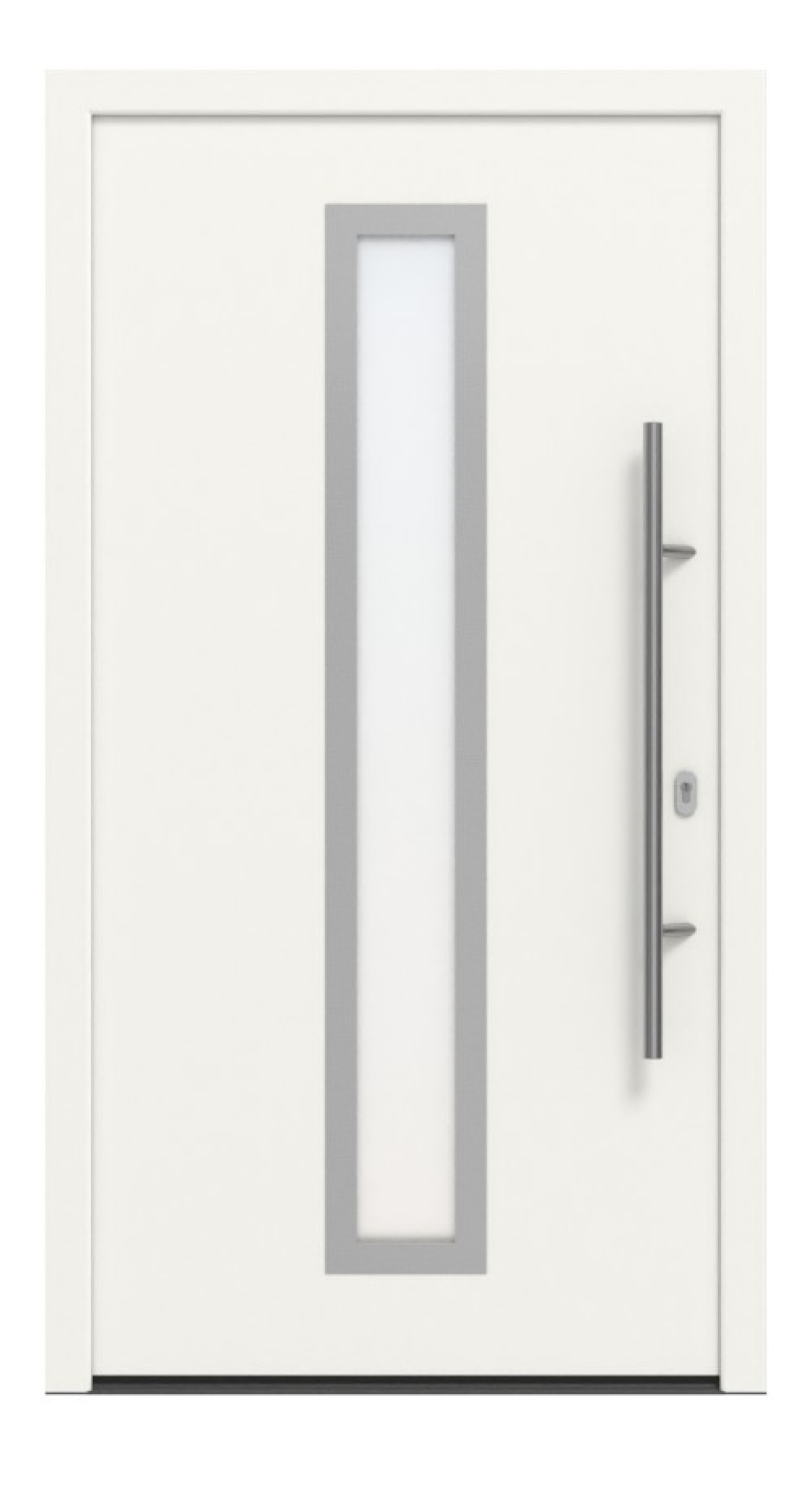 Hörmann Haustür ISOPRO IP 700 RAL 9016-RAL 9016 Frontansicht außen
