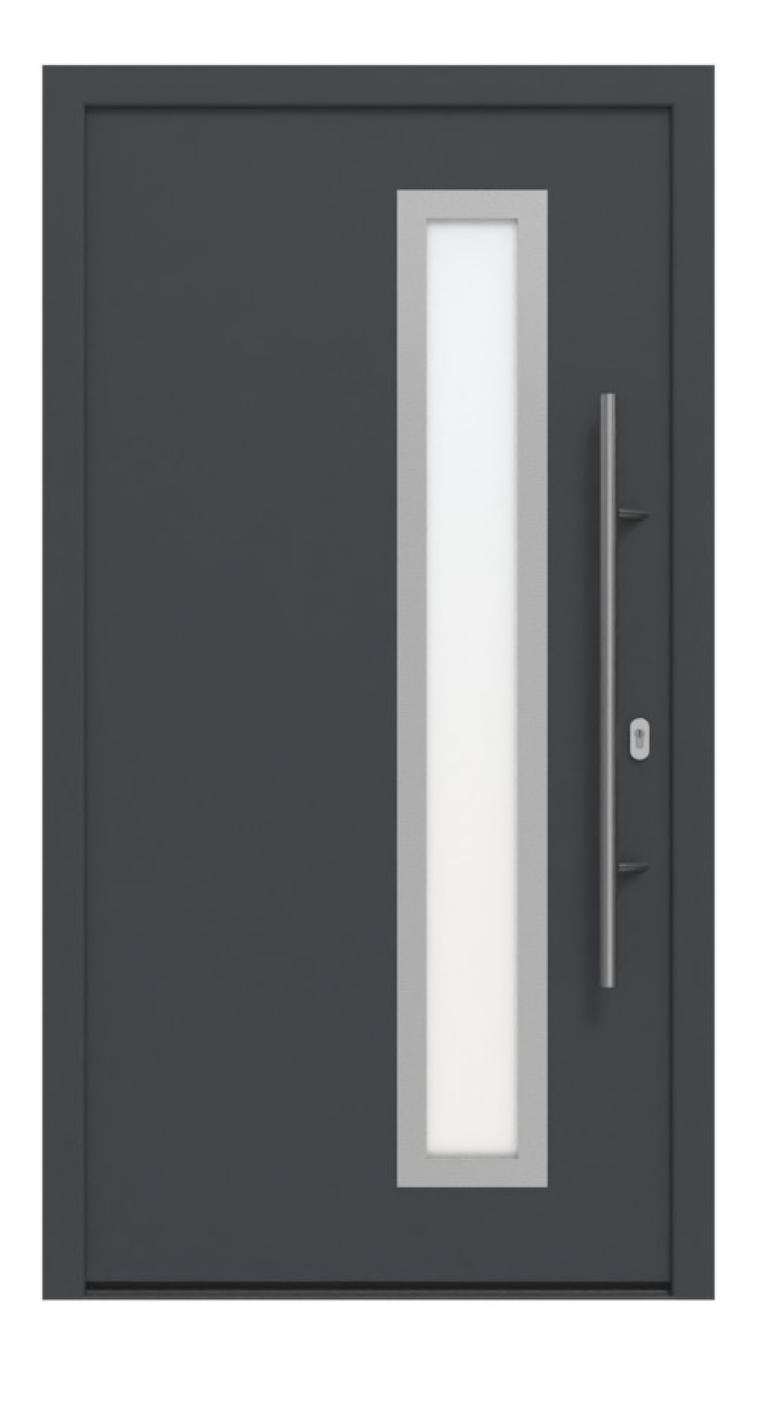 Hörmann Haustür ISOPRO IP 730 RAL 7016-RAL 7016 Frontansicht außen