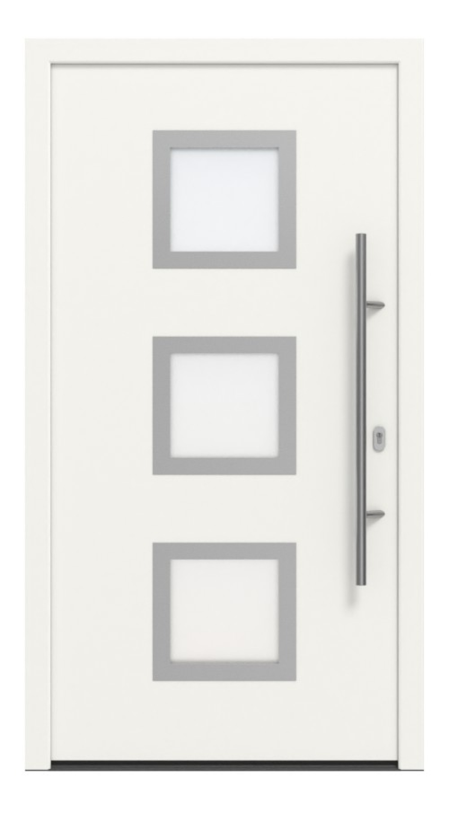 Hörmann Haustür ISOPRO IP 810 RAL 9016-RAL 9016 Frontansicht außen