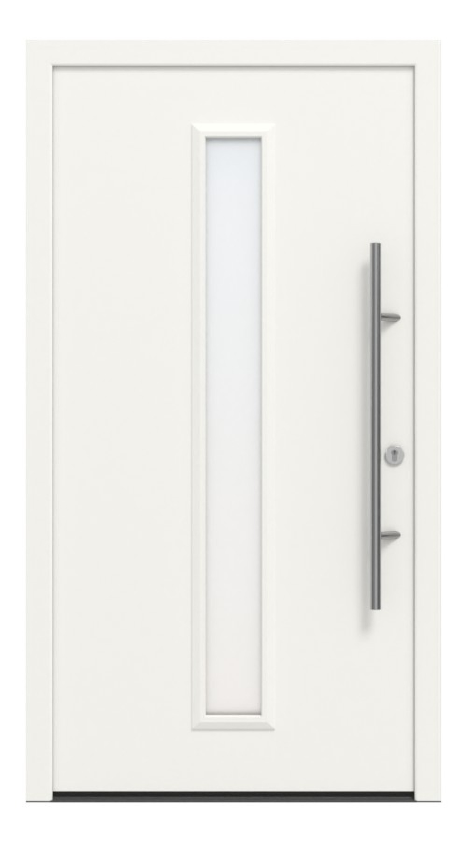 Hörmann Haustür ISOPRO Secur IPS 020 RAL 9016-RAL 9016 Frontansicht außen
