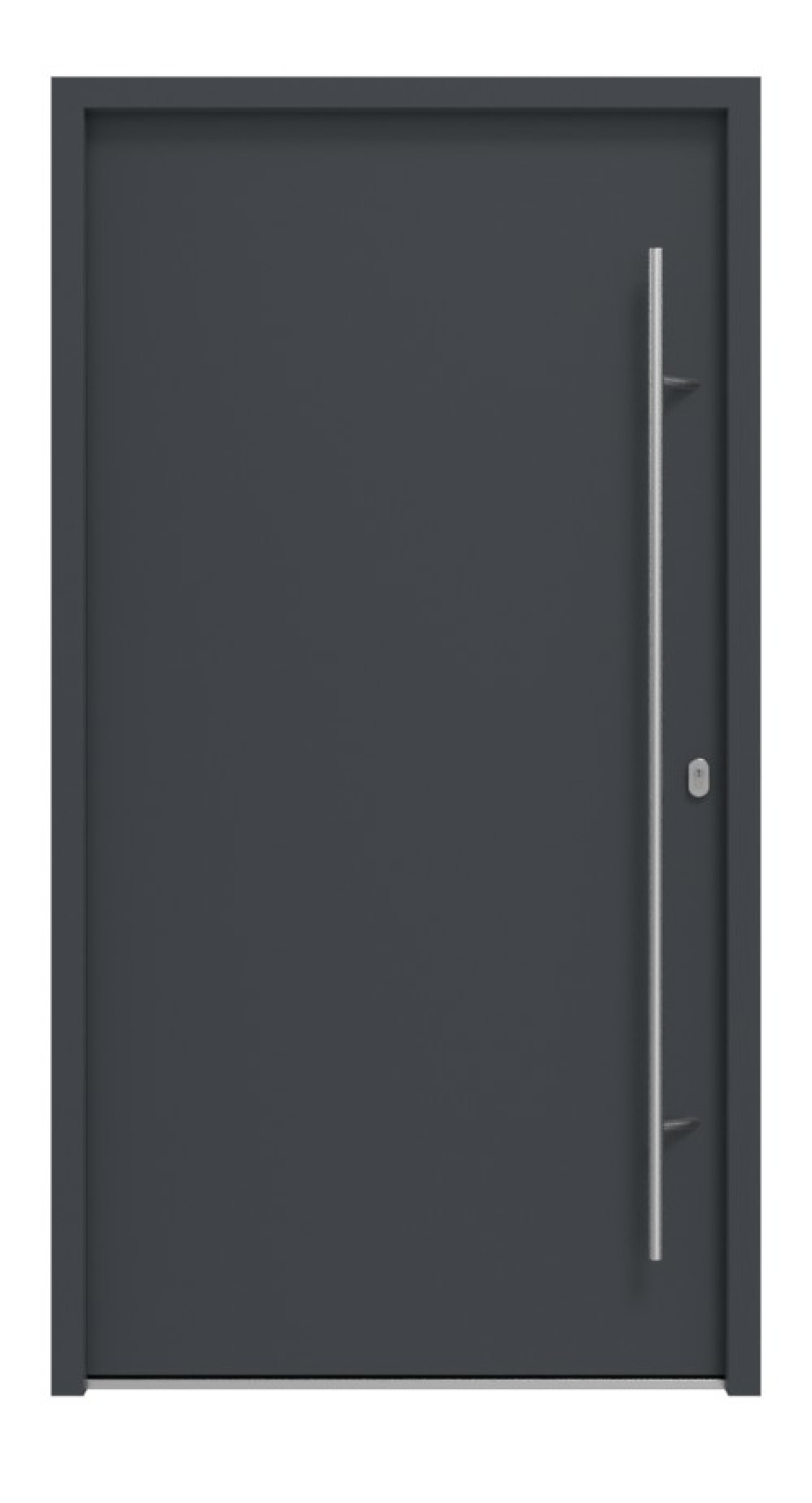 Haustür System S68 ZL Artemida RAL 7016-RAL 7016 Frontansicht außen