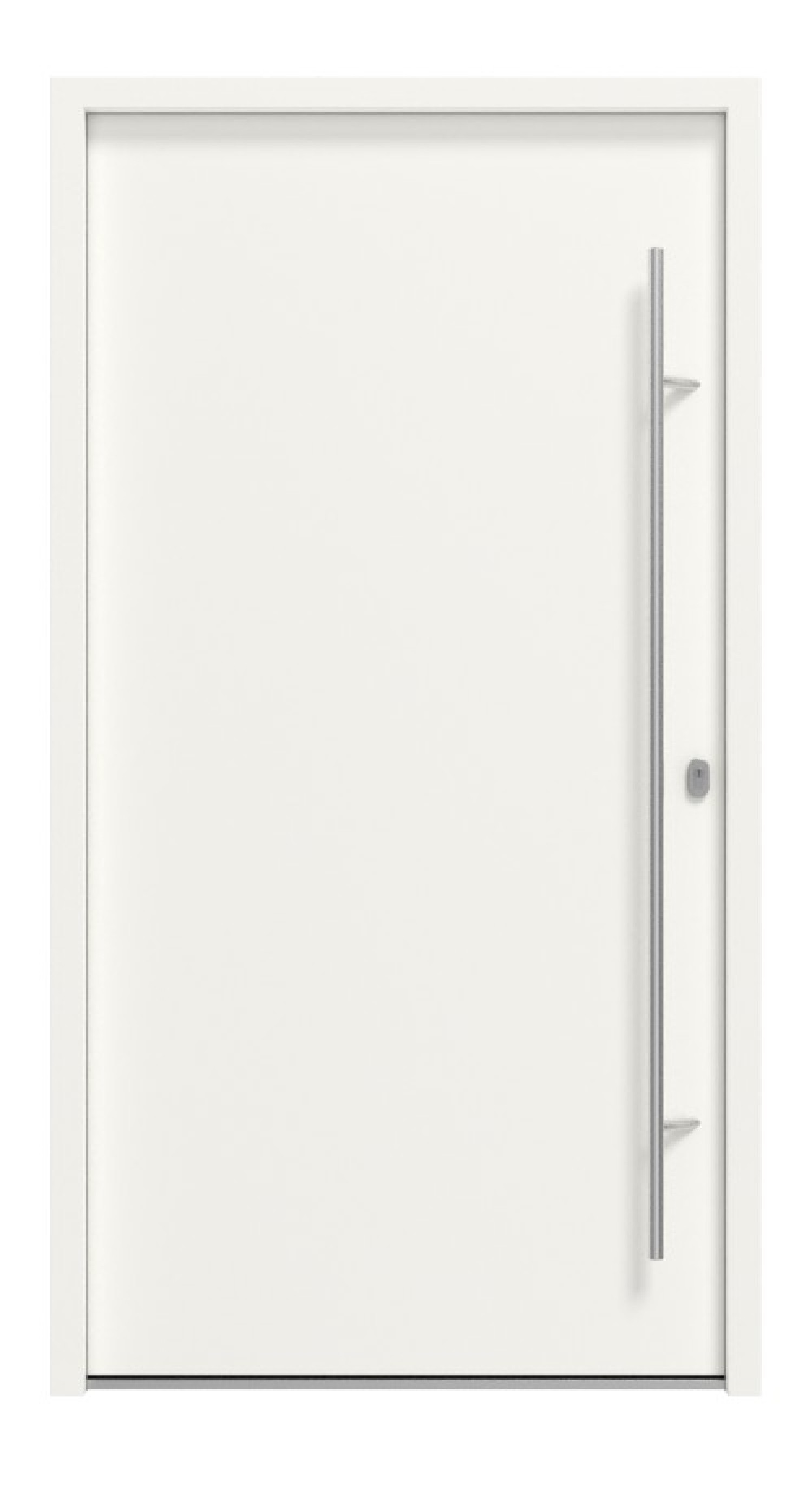 Haustür System S68 ZL Artemida RAL 9016-RAL 9016 Frontansicht außen