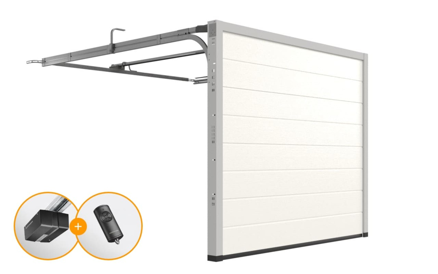 HÖRMANN Sektionaltor Aktion RenoMatic Woodgrain M-Sicke RAL 9016 1