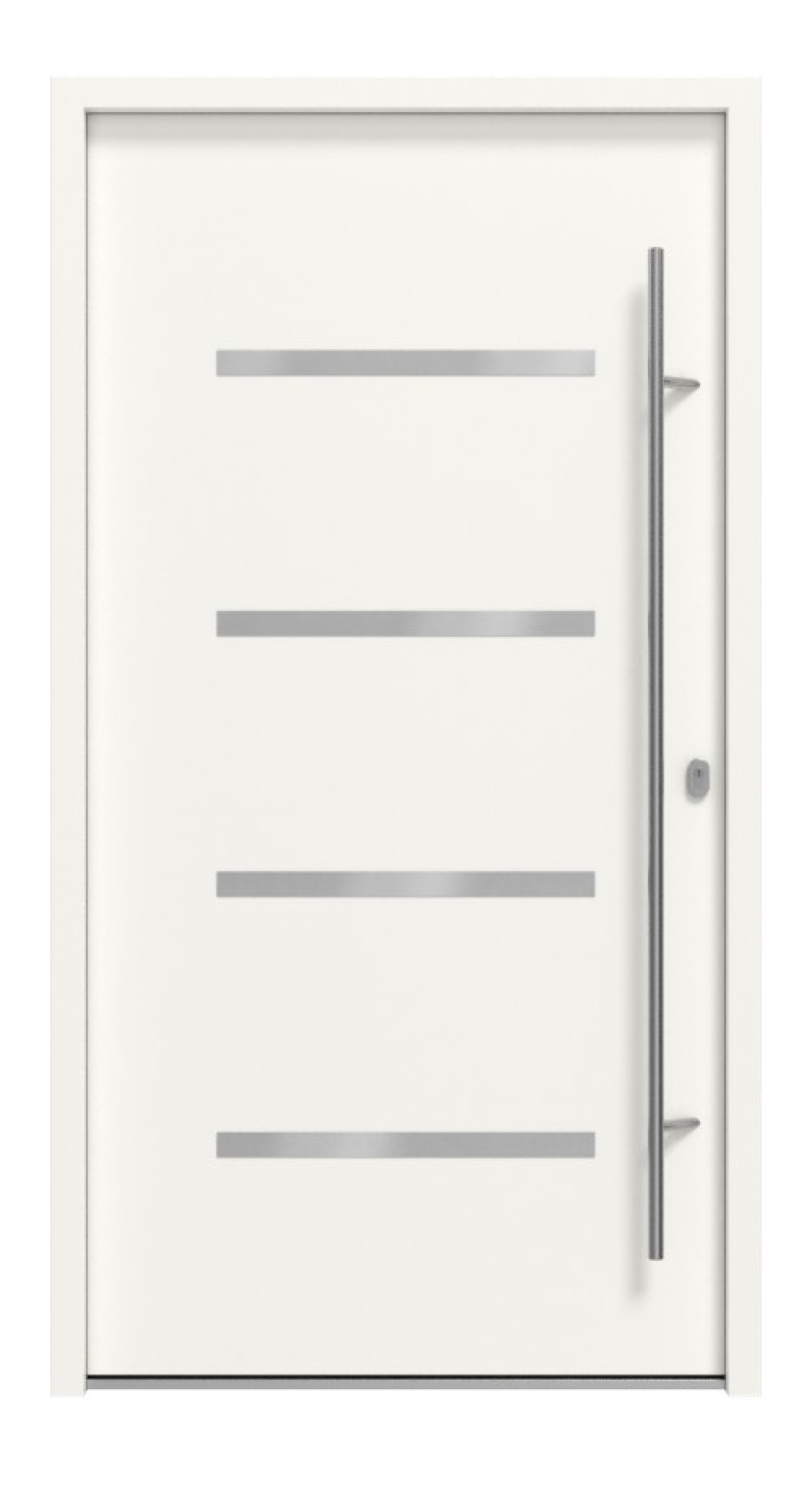 Haustür System S68 ZL Westa RAL 9016-RAL 9016 Frontansicht außen