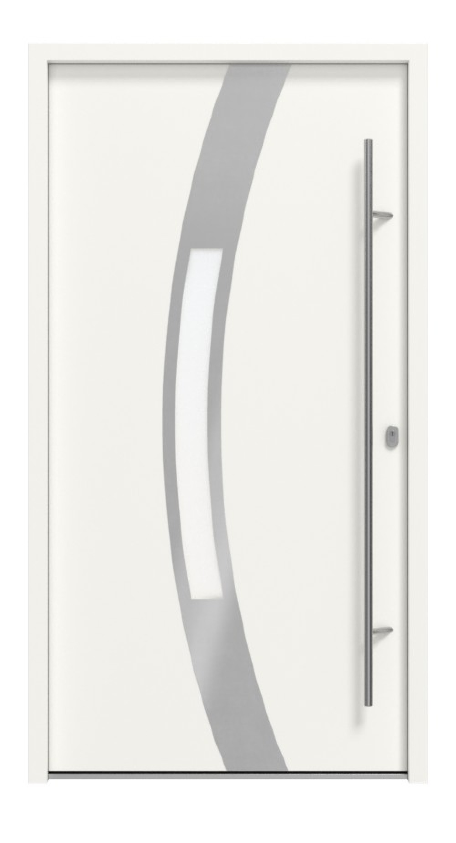 Haustür System S68 ZL Idalia RAL 9016-RAL 9016 Frontansicht außen