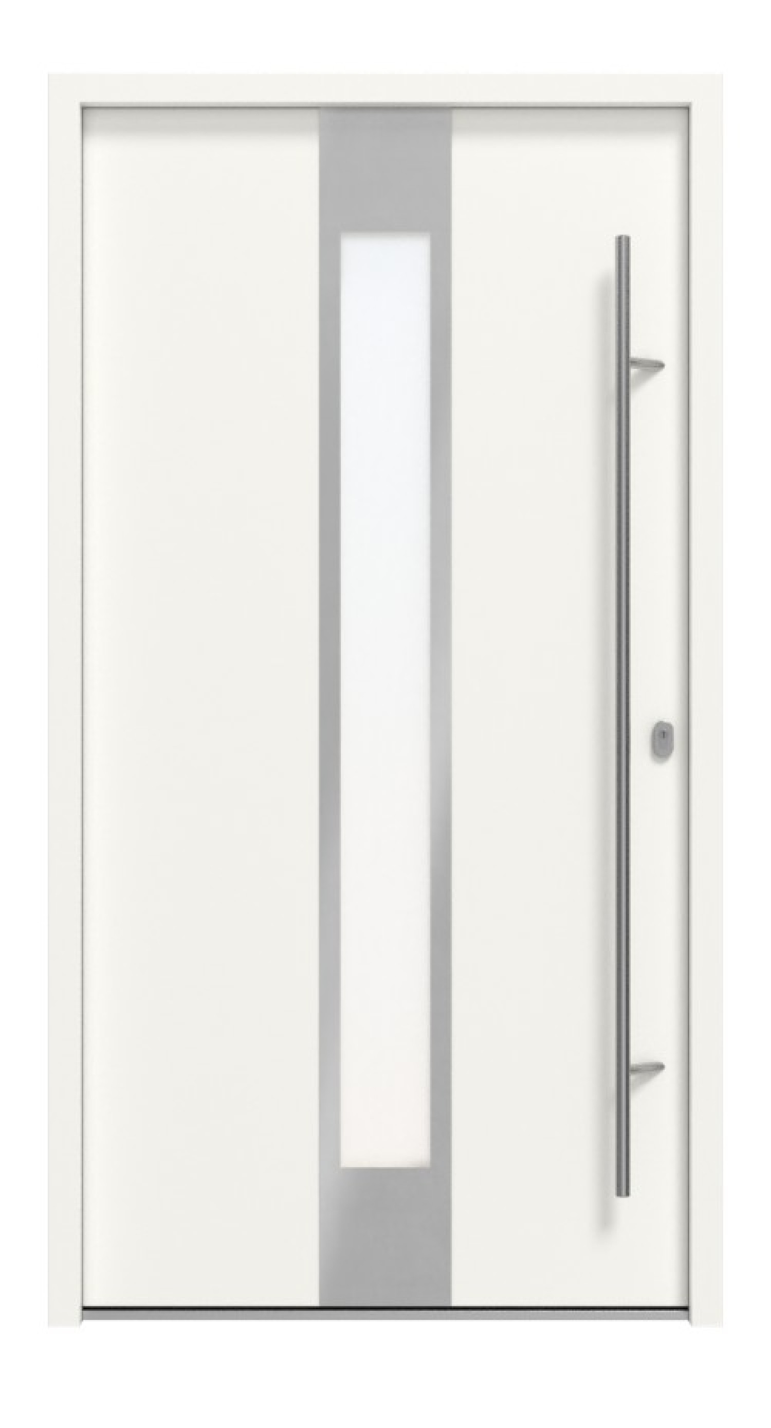 Haustür System S68 ZL Neptun RAL 9016-RAL 9016 Frontansicht außen