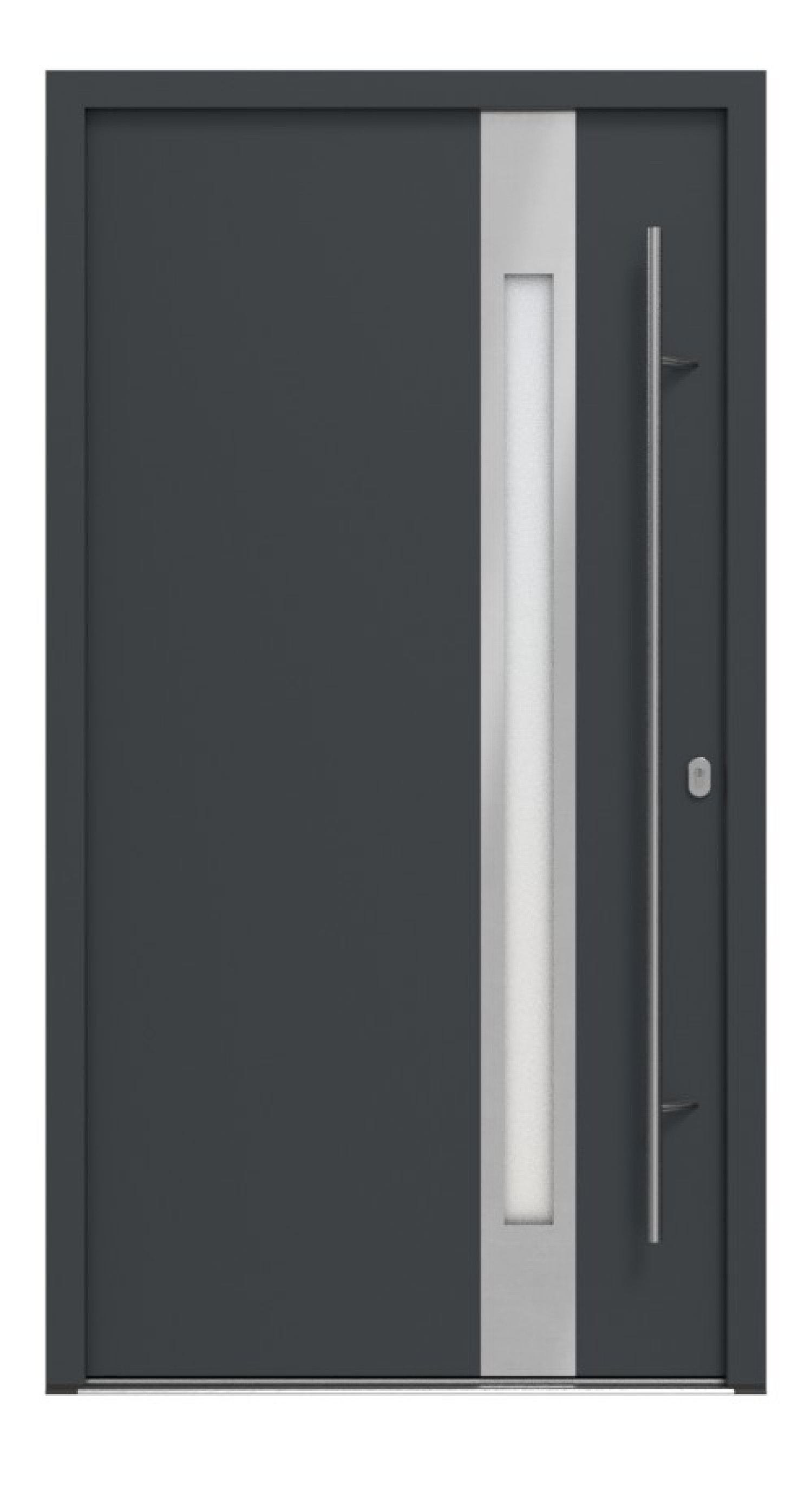 Haustür System S68 ZL ARCTIC Temidas RAL 7016-RAL 7016 Frontansicht außen
