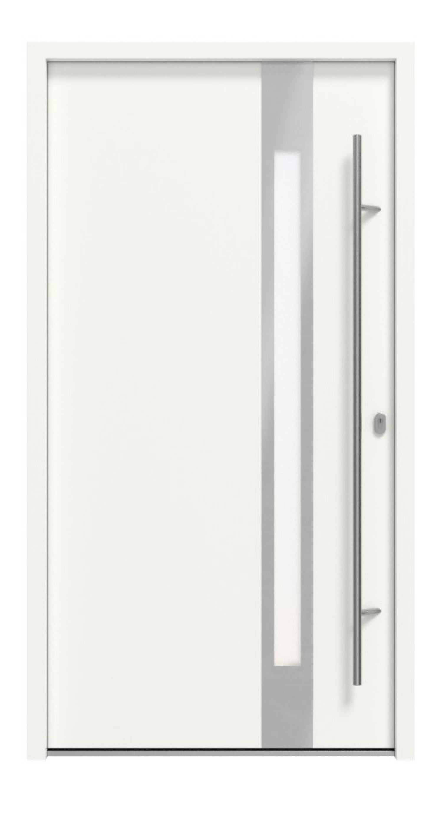 Haustür System S68 ZL Temidas RAL 9016-RAL 9016 Frontansicht außen