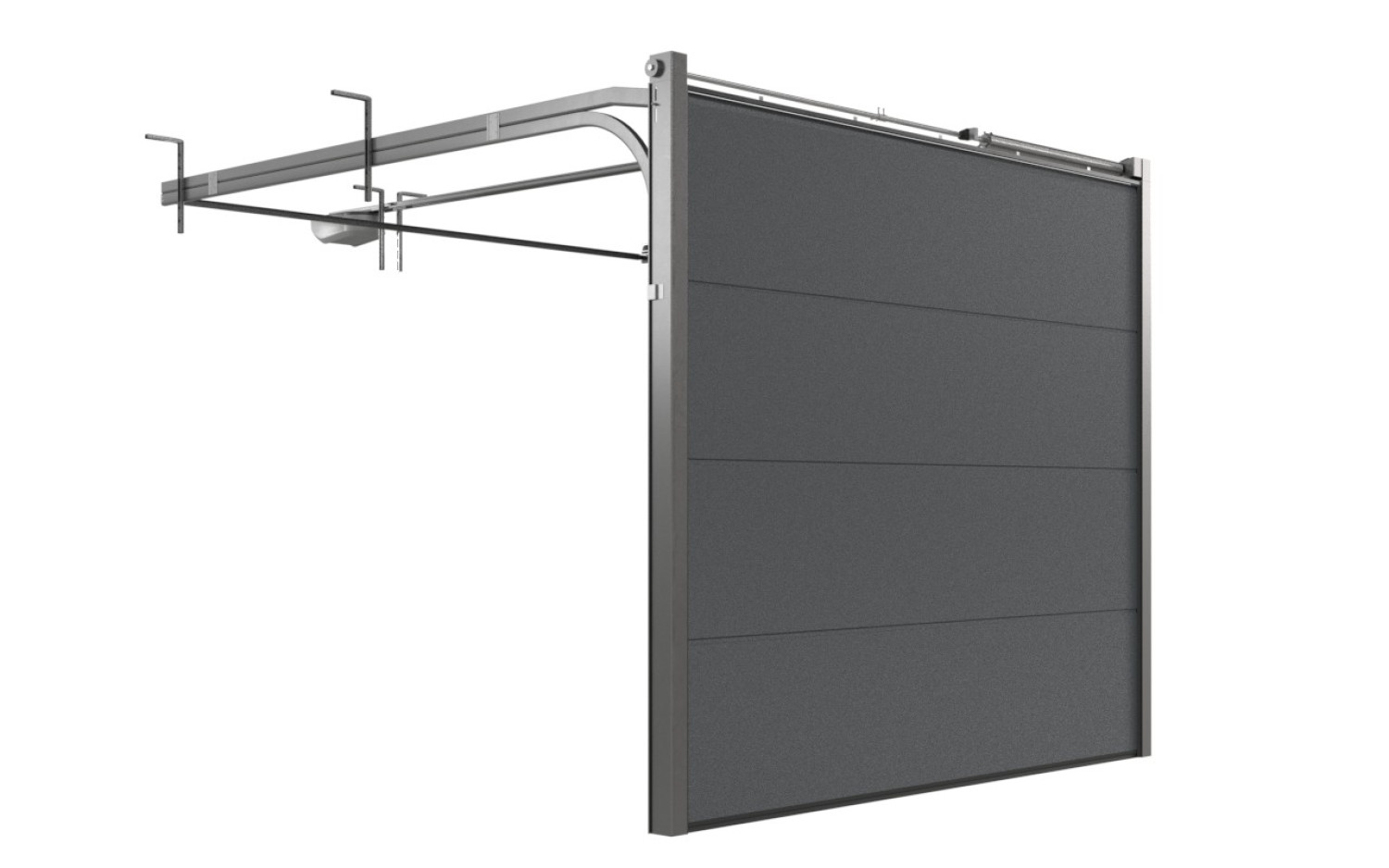 FLEXIDOOR Garagentor Sektionaltor Pro Sandgrain L-Sicke RAL 7016 1