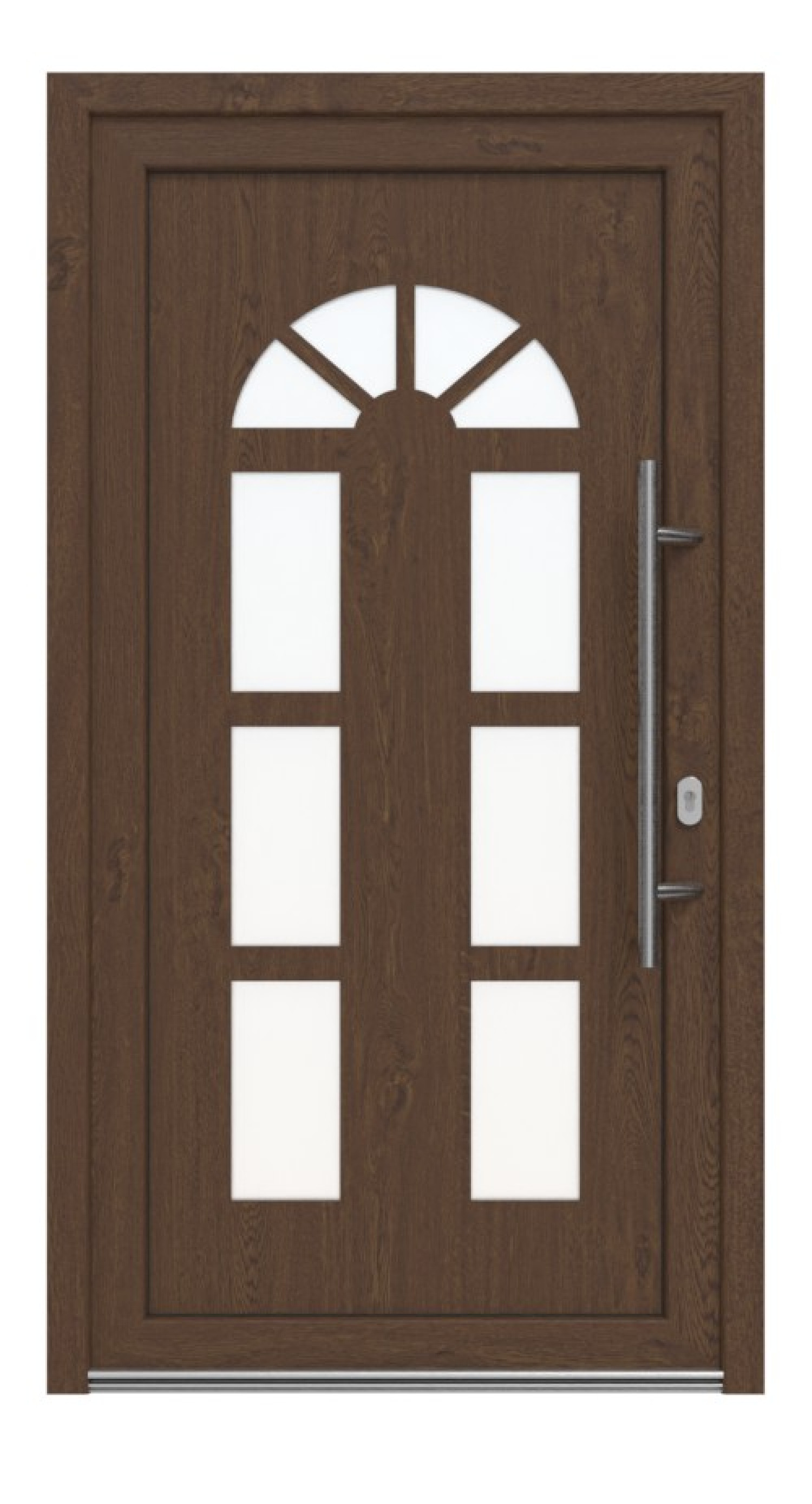 Haustür Kunststoff Premium Plus F026 Sherwood-Sherwood Frontansicht außen