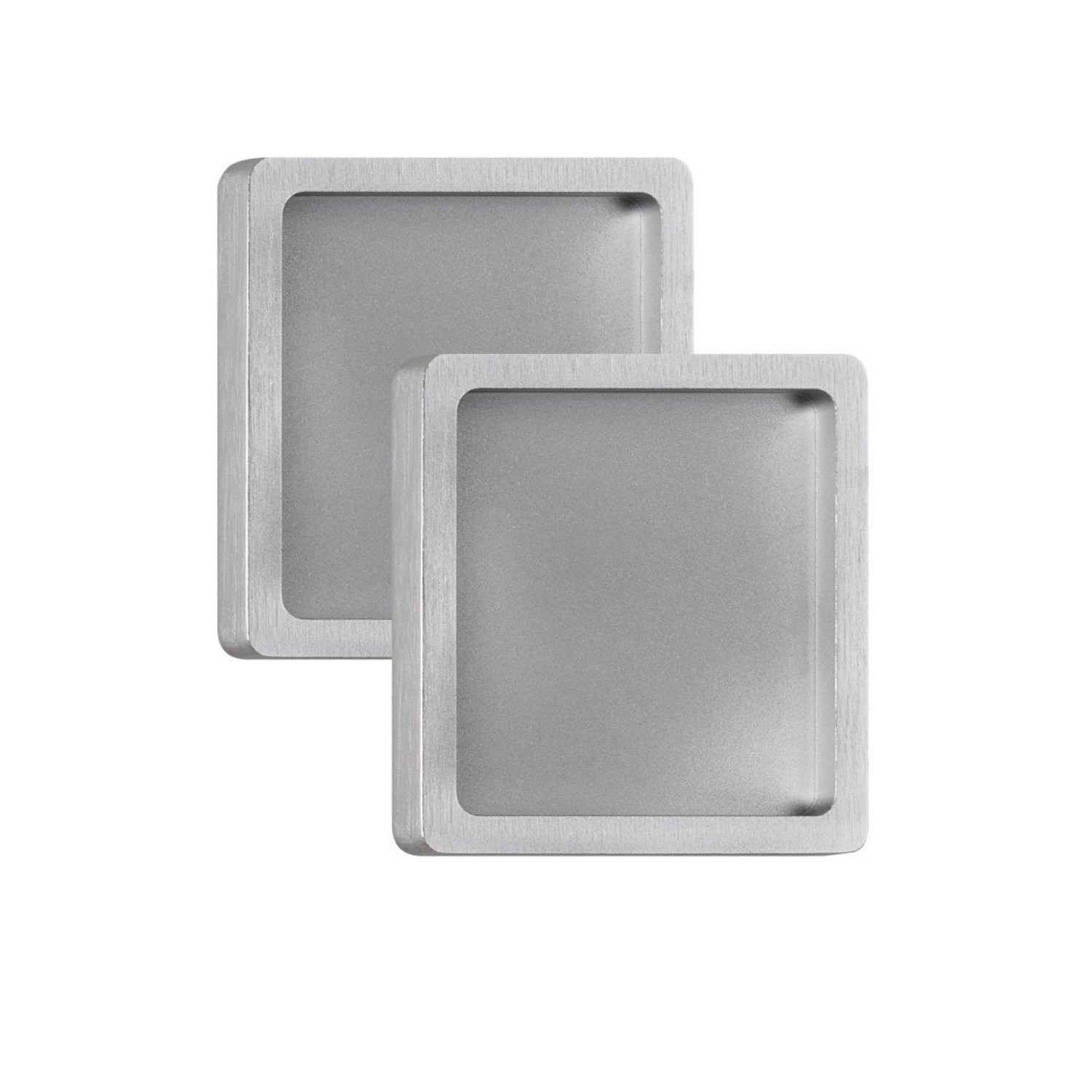 FLEXO Griffmuschelpaar Quadratisch in Edelstahl-Optik
