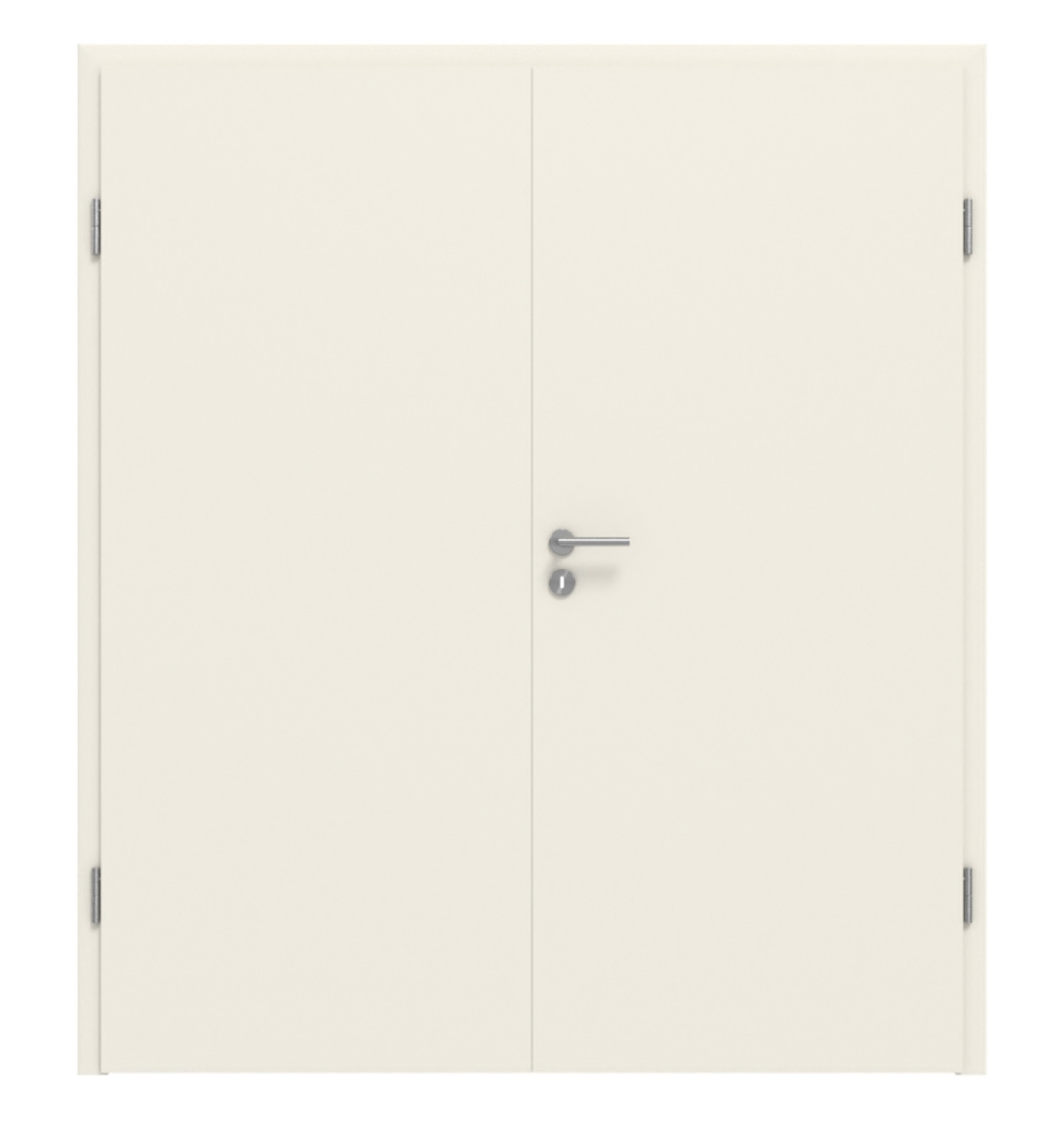 Frontbild von Weiß ähnlich RAL 9010 Basic Lack Doppelflügeltür inkl. Zarge - Huga
