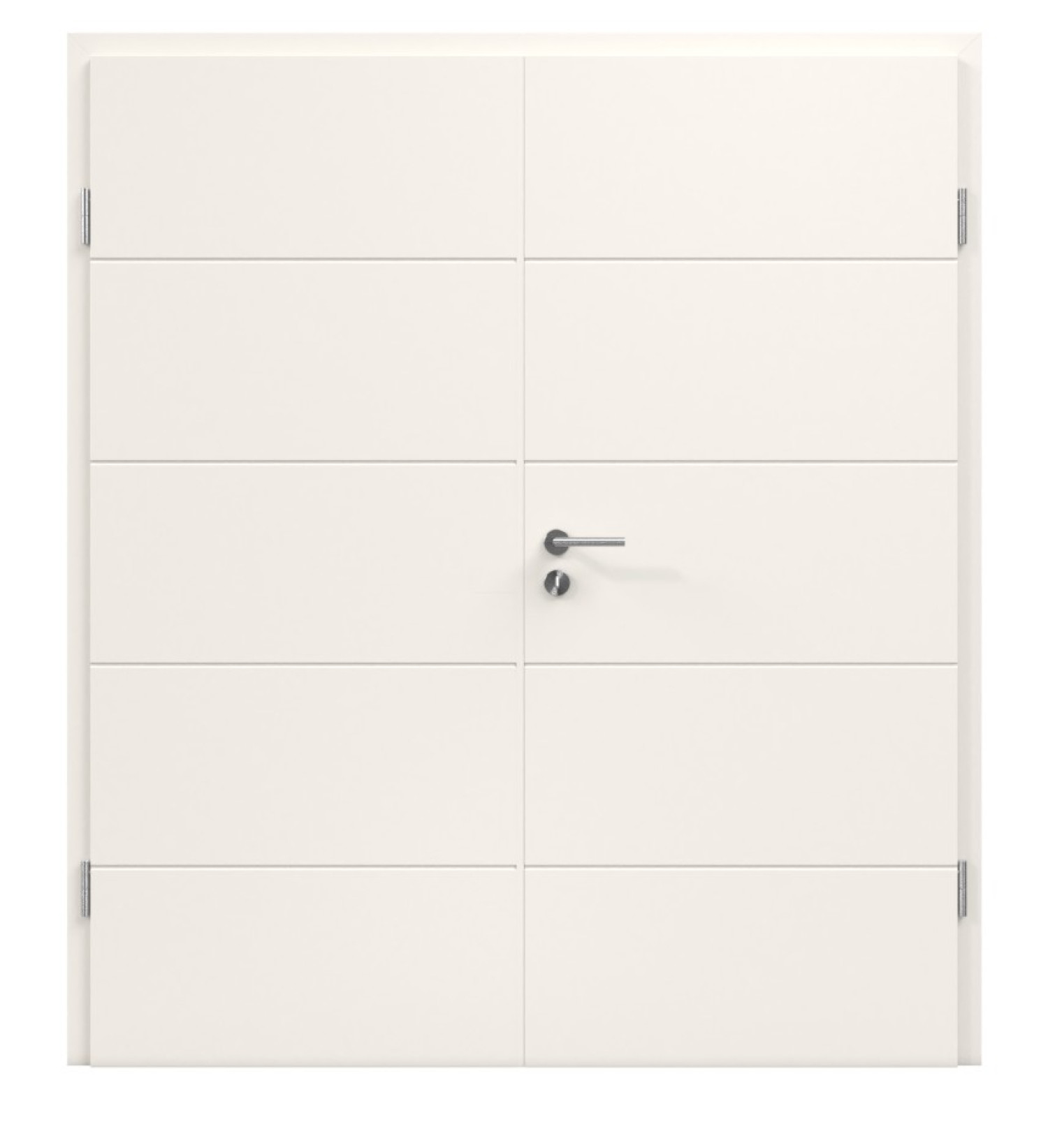 JELD-WEN Doppelflügeltür Lombardo 2810-3 Klassik Weiß RAL 9010 mit Zarge