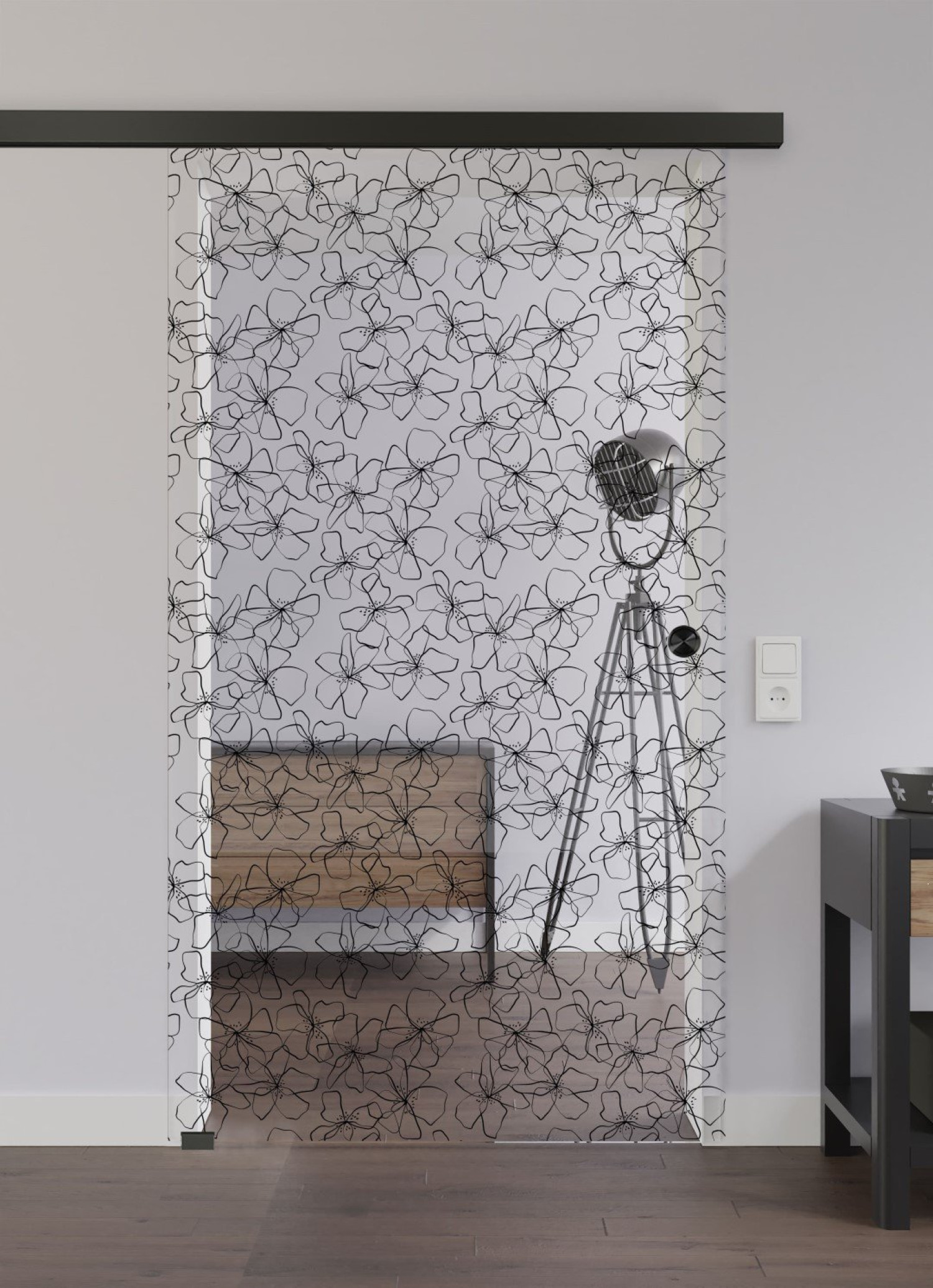 LIENBACHER GLAS Ganzglas Schiebetür Modell 631 Black Signature Klarglas
