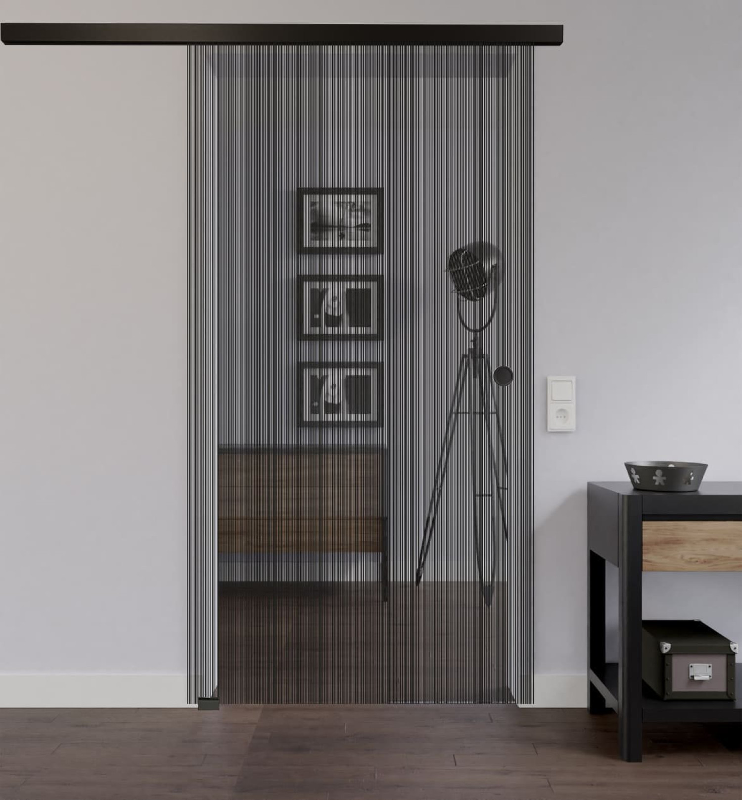 LIENBACHER GLAS Ganzglas Schiebetür Modell 637 Black Signature Klarglas