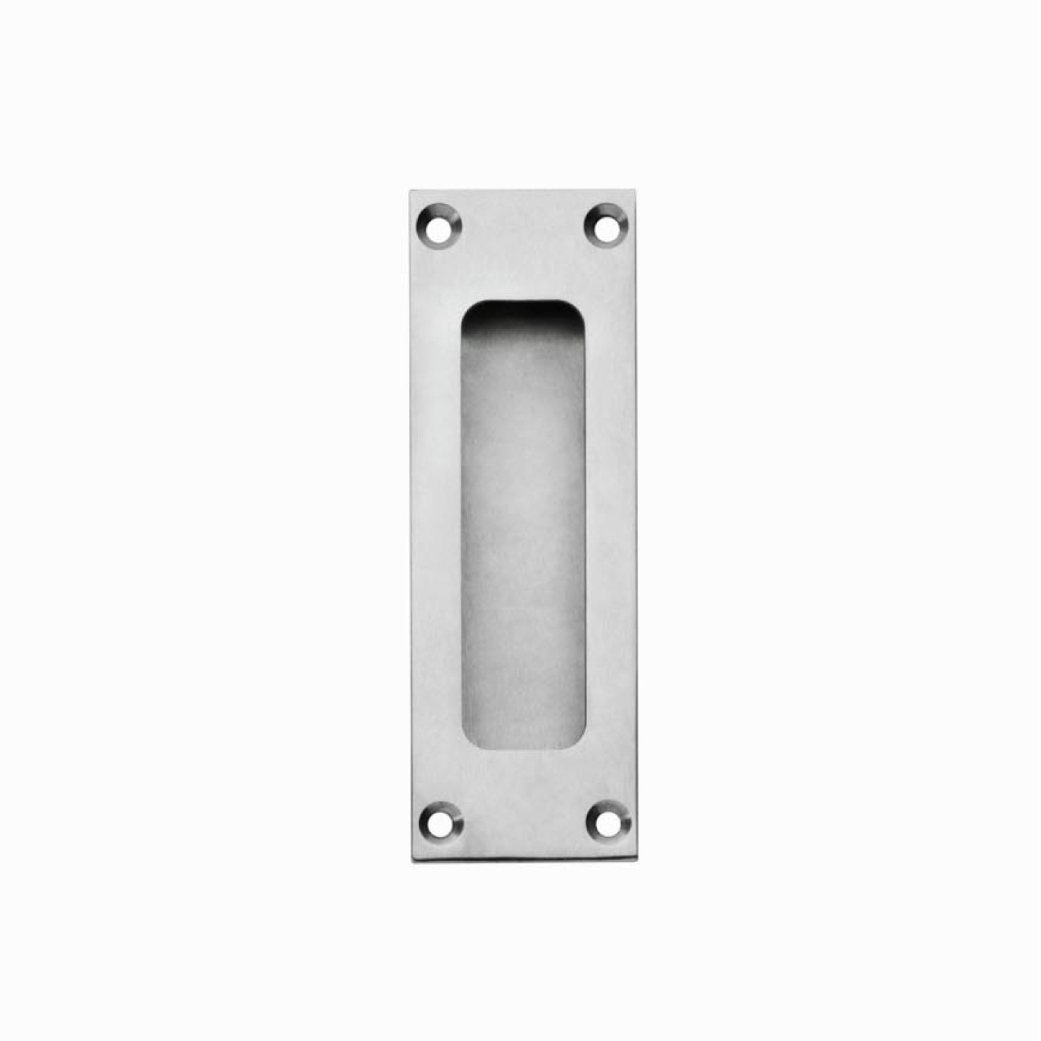 Griffmuschel eckig 120 x 40 mm mit Schraublöchern Edelstahl gebürstet - Intersteel