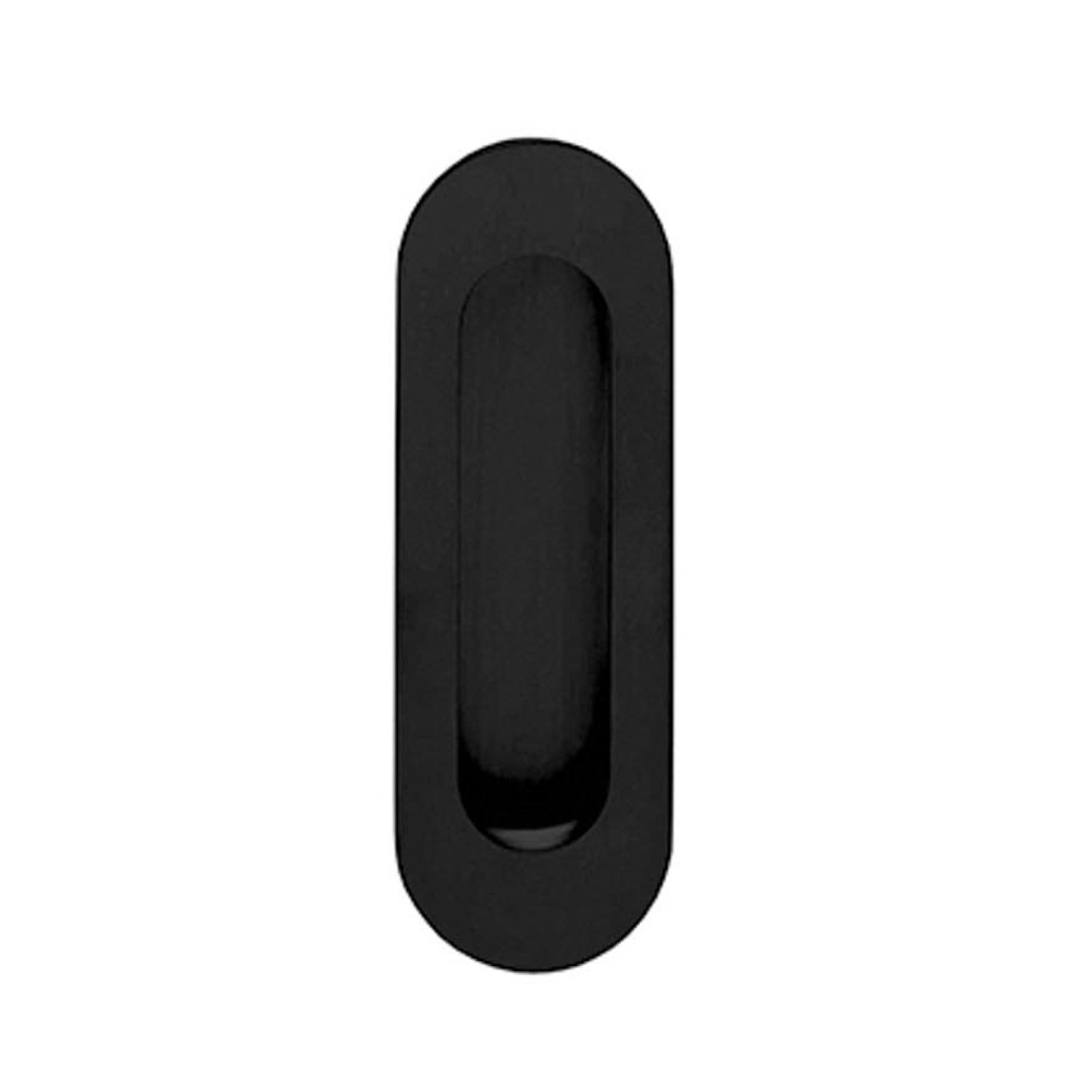Griffmuschel oval 120 x 40 mm Schwarz matt - Intersteel